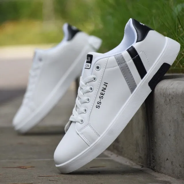 Advbridge Trendy Men's Sneakers Casual Shoes Men Sports White Tenis Masculino Lace-Up Moccasin Shoes For Men Running Walking Sneakers