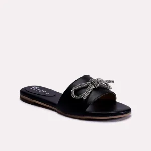 Ashly Black Flat Slippers 0412413