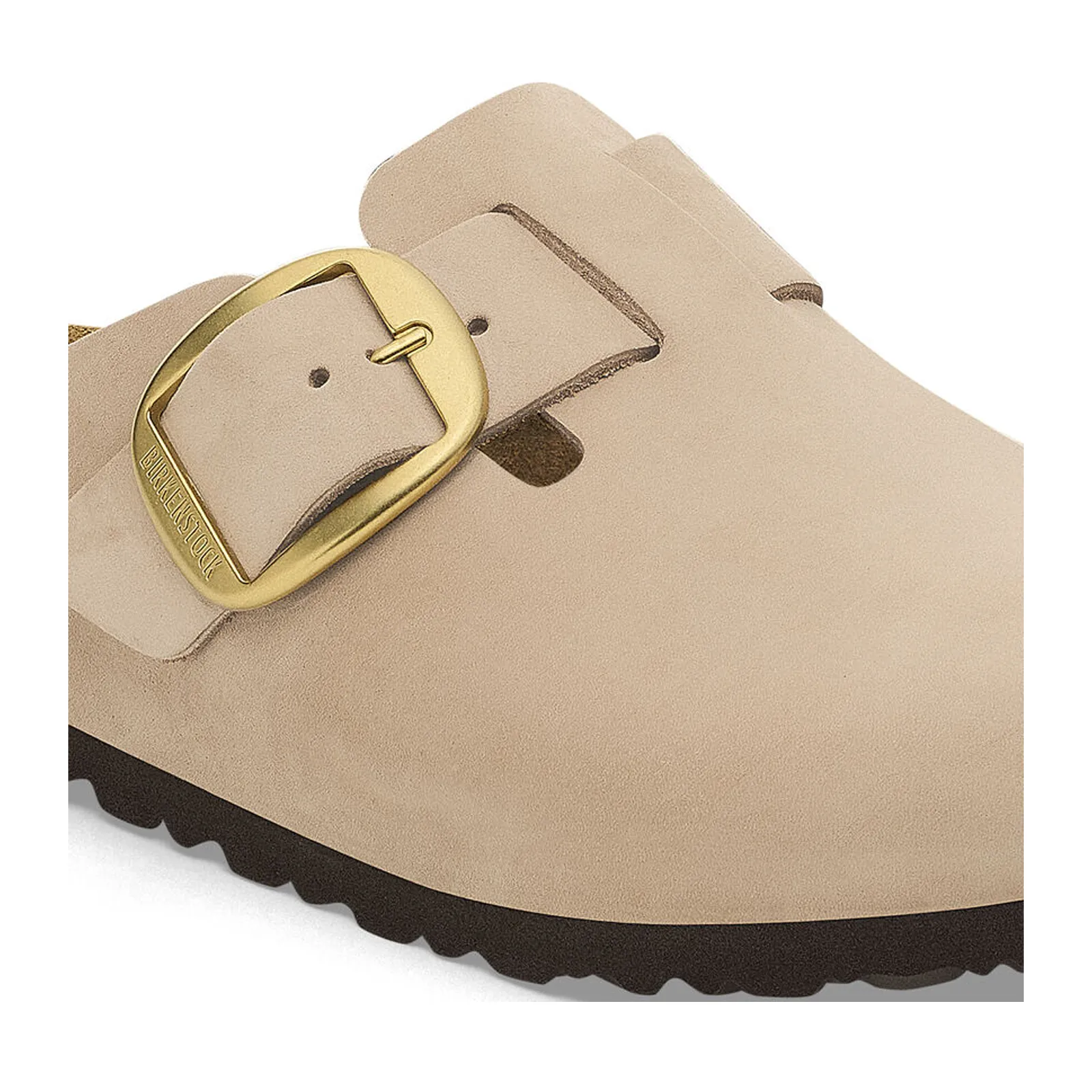 Birkenstock Boston Big Buckle Narrow Clog (Women) - Sandcastle Nubuck