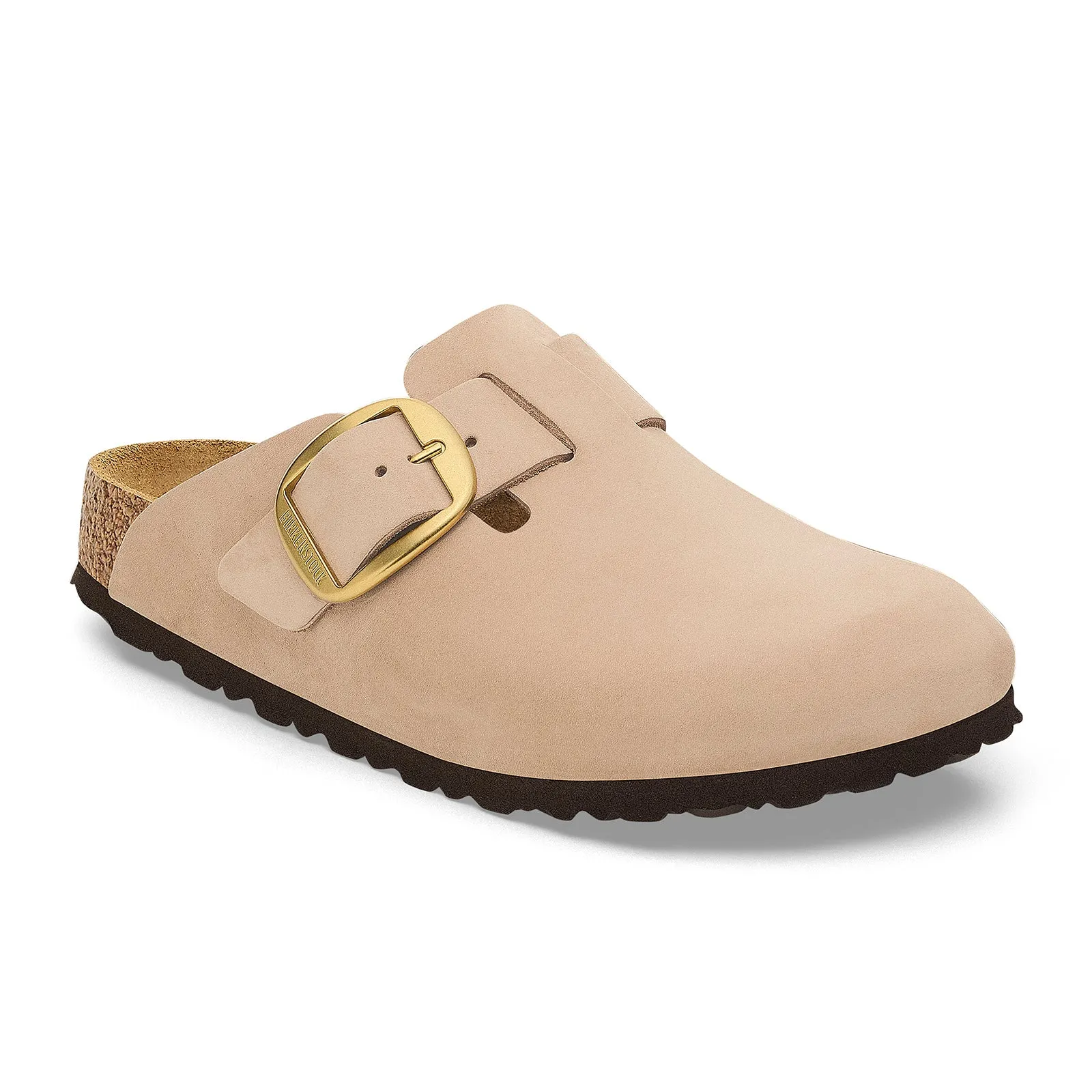 Birkenstock Boston Big Buckle Narrow Clog (Women) - Sandcastle Nubuck