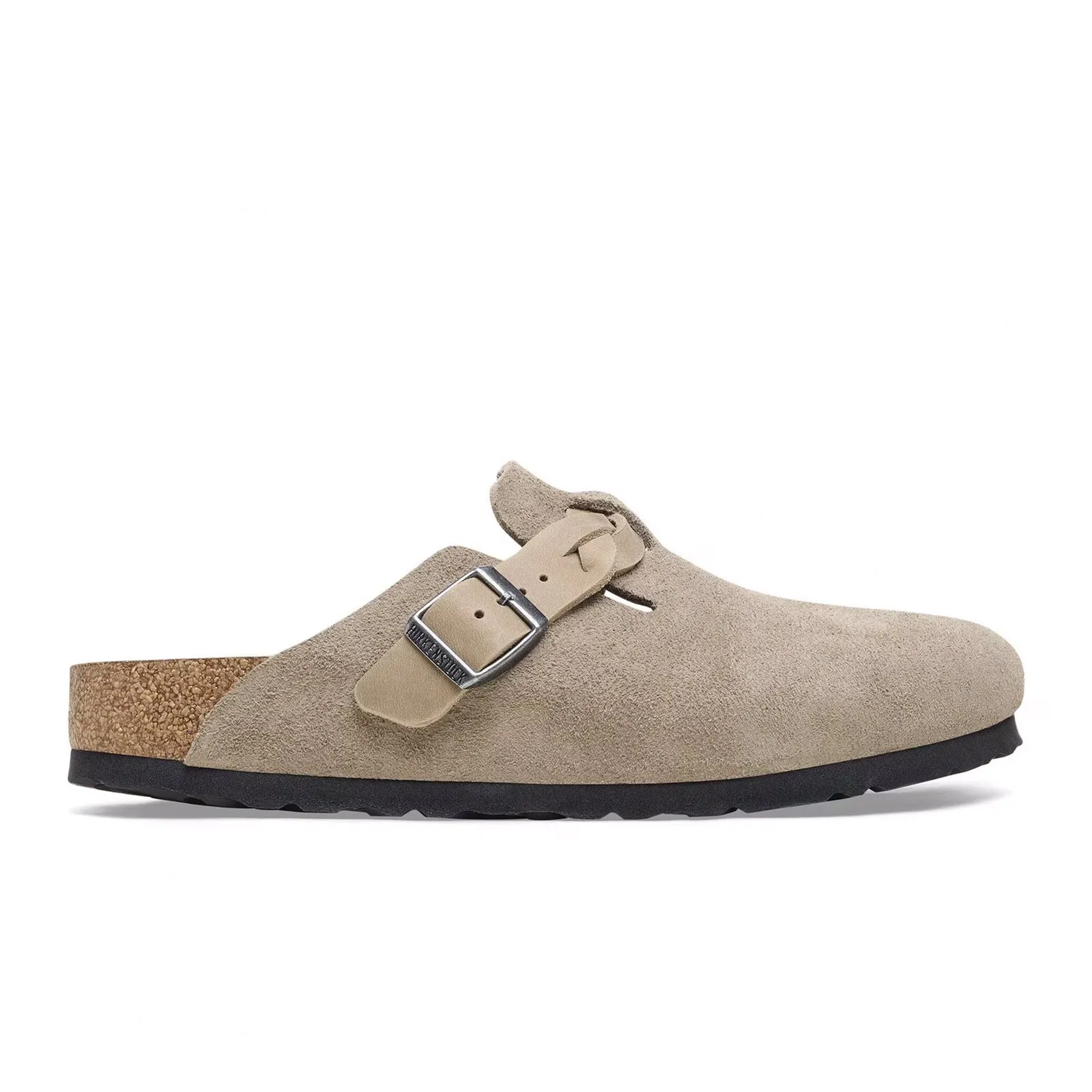 Birkenstock Boston Braid Narrow Clog (Women) - Taupe Suede