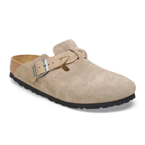 Birkenstock Boston Braid Narrow Clog (Women) - Taupe Suede