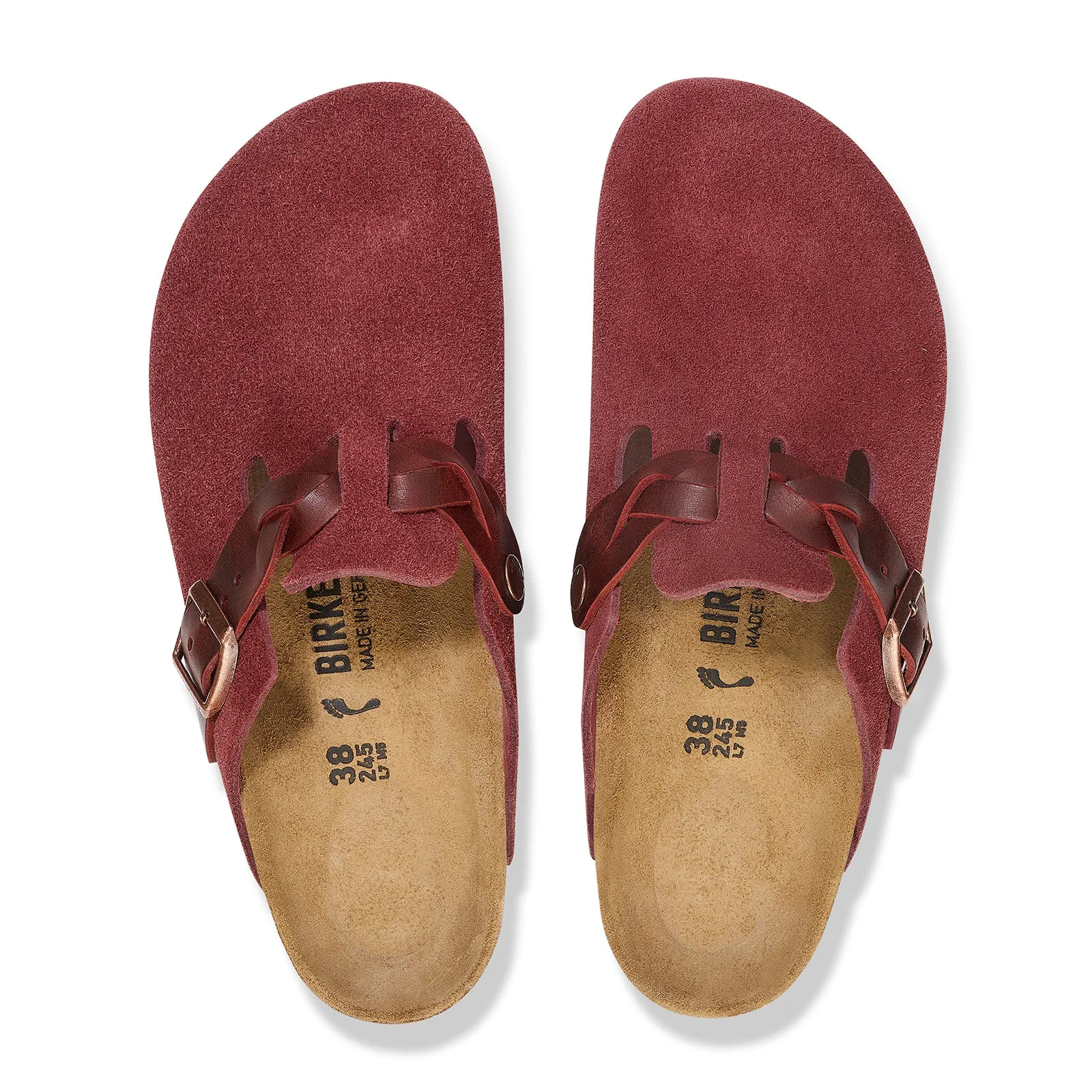 Birkenstock Boston Braid Narrow Clog (Women) - Zinfandel Suede