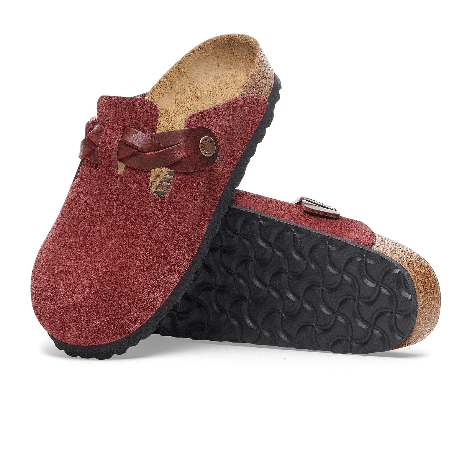 Birkenstock Boston Braid Narrow Clog (Women) - Zinfandel Suede