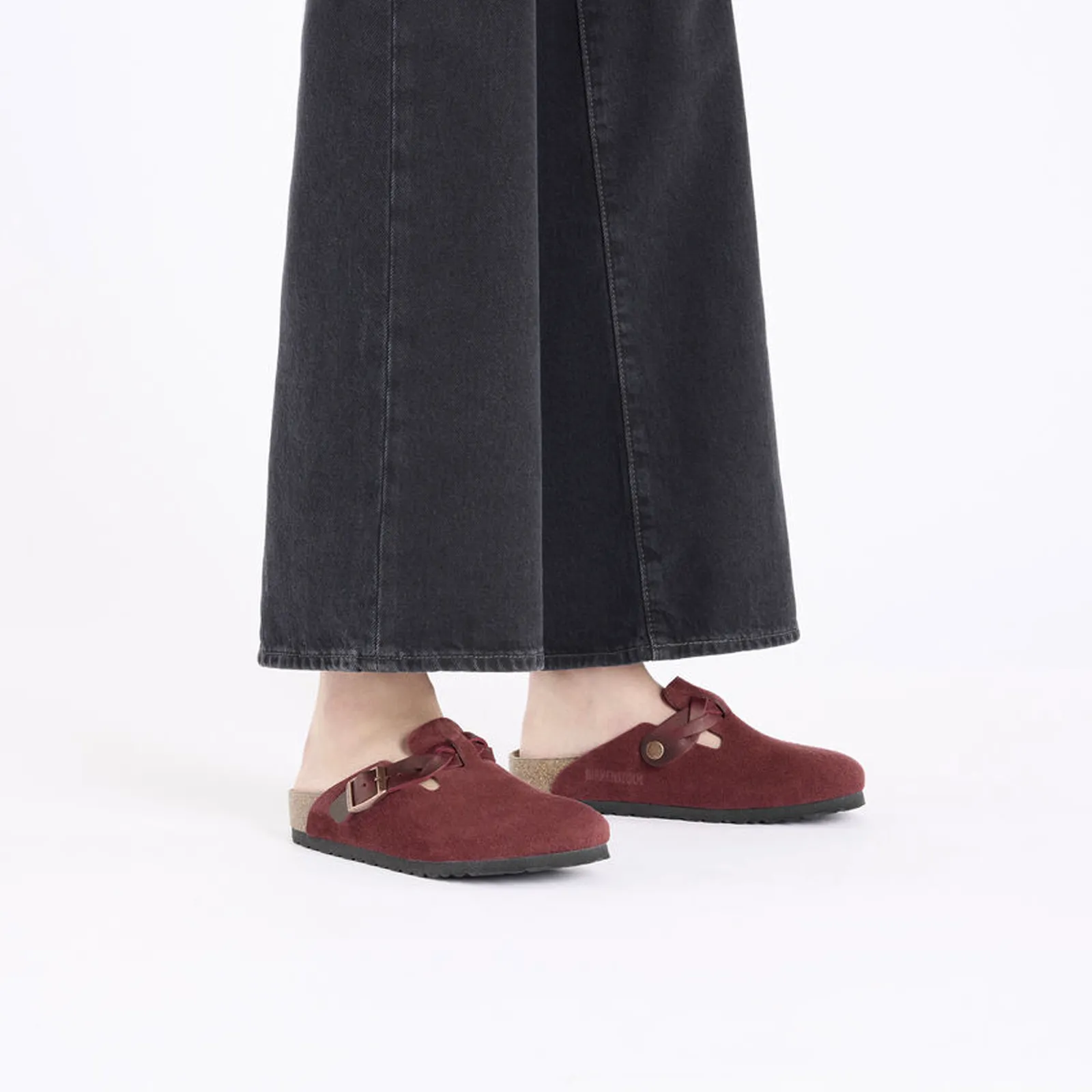 Birkenstock Boston Braid Narrow Clog (Women) - Zinfandel Suede