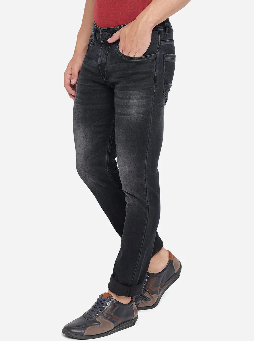 Black Washed Slim Fit Jeans | JadeBlue