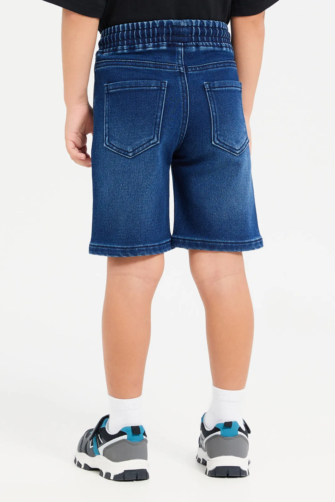 Boys Navy Denim Shorts