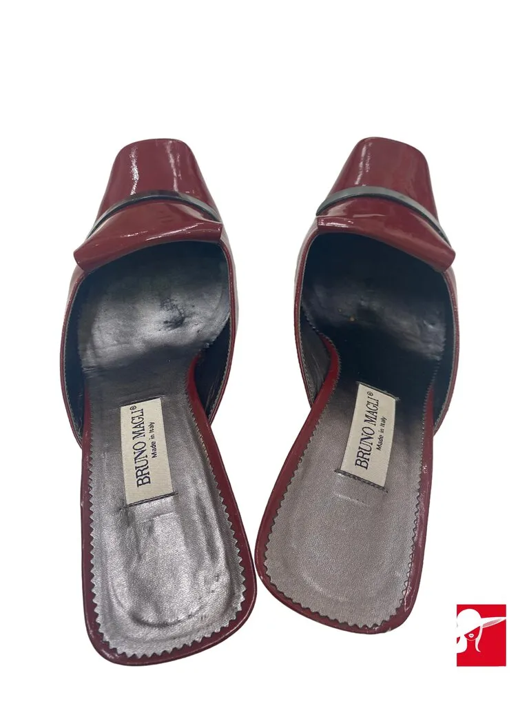 Bruno Magli patent leather mules size 8