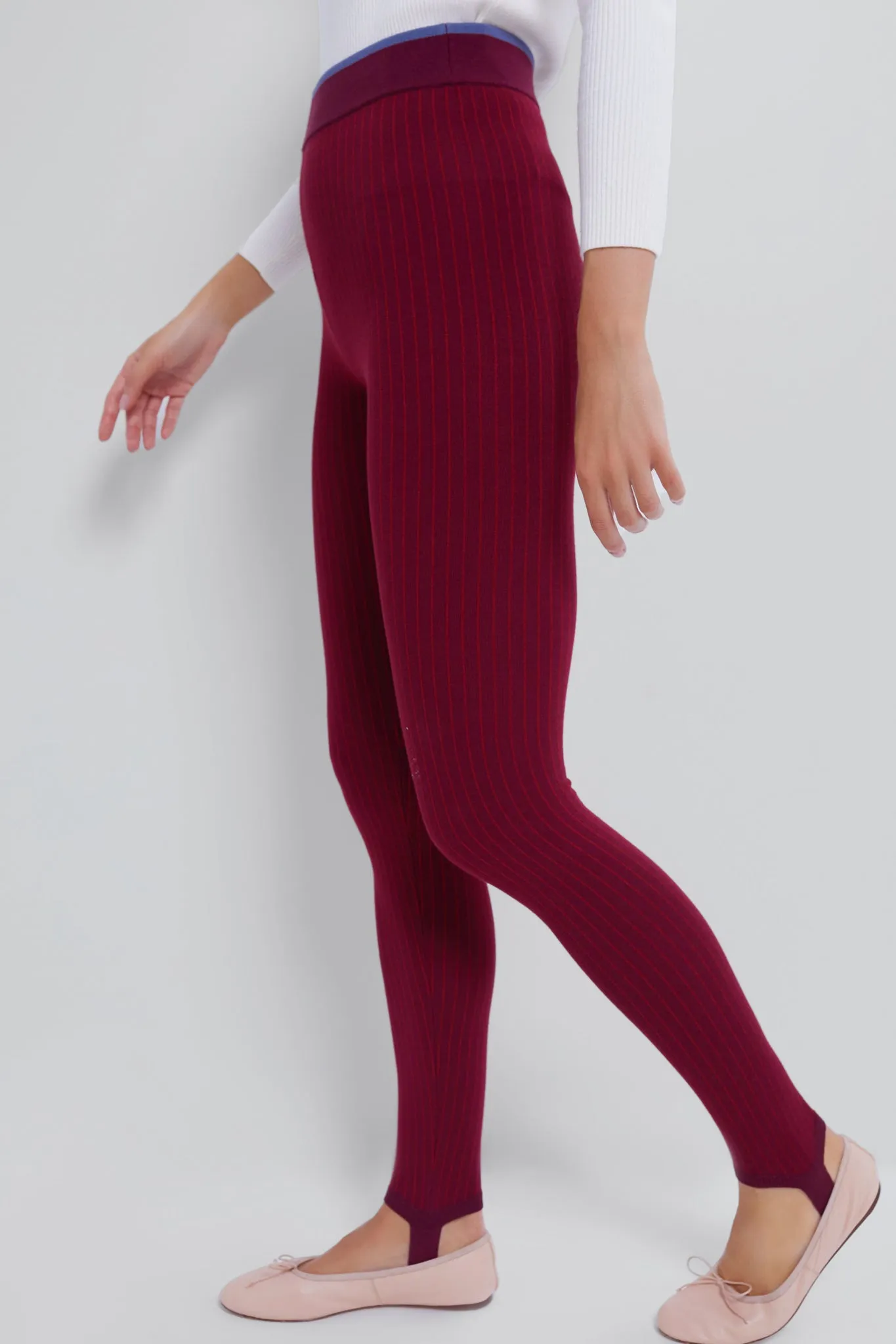 Burgundy Aero Stirrup Legging