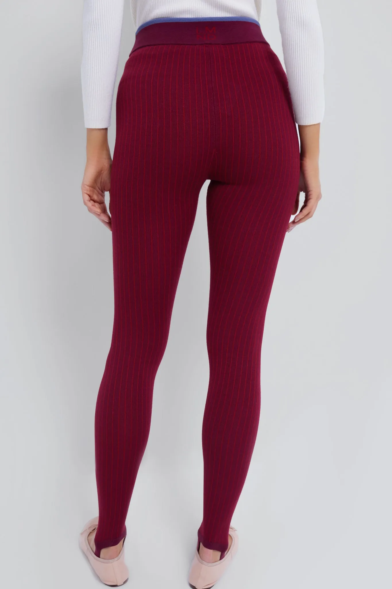 Burgundy Aero Stirrup Legging