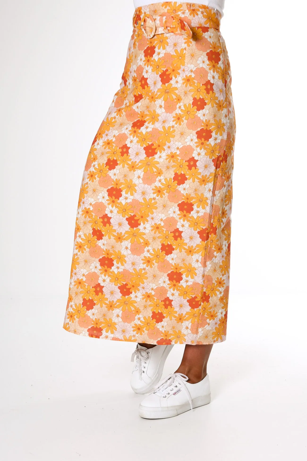 Cindy Skirt Seventies Floral