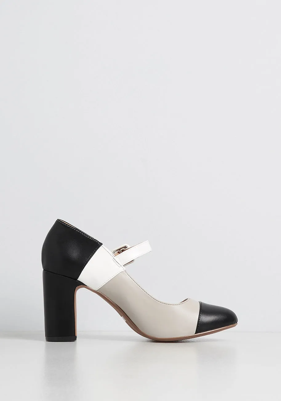 Colorblock Contessa Ankle Strap Heel