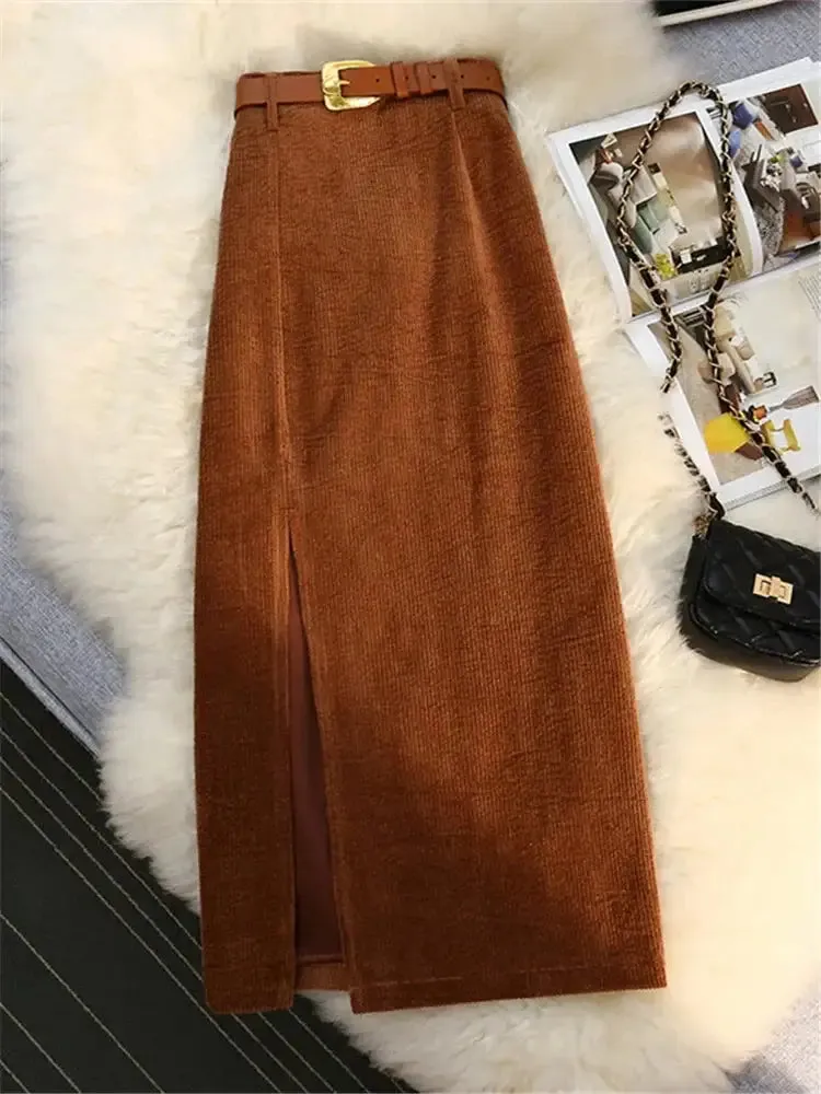 Corduroy Women Skirt