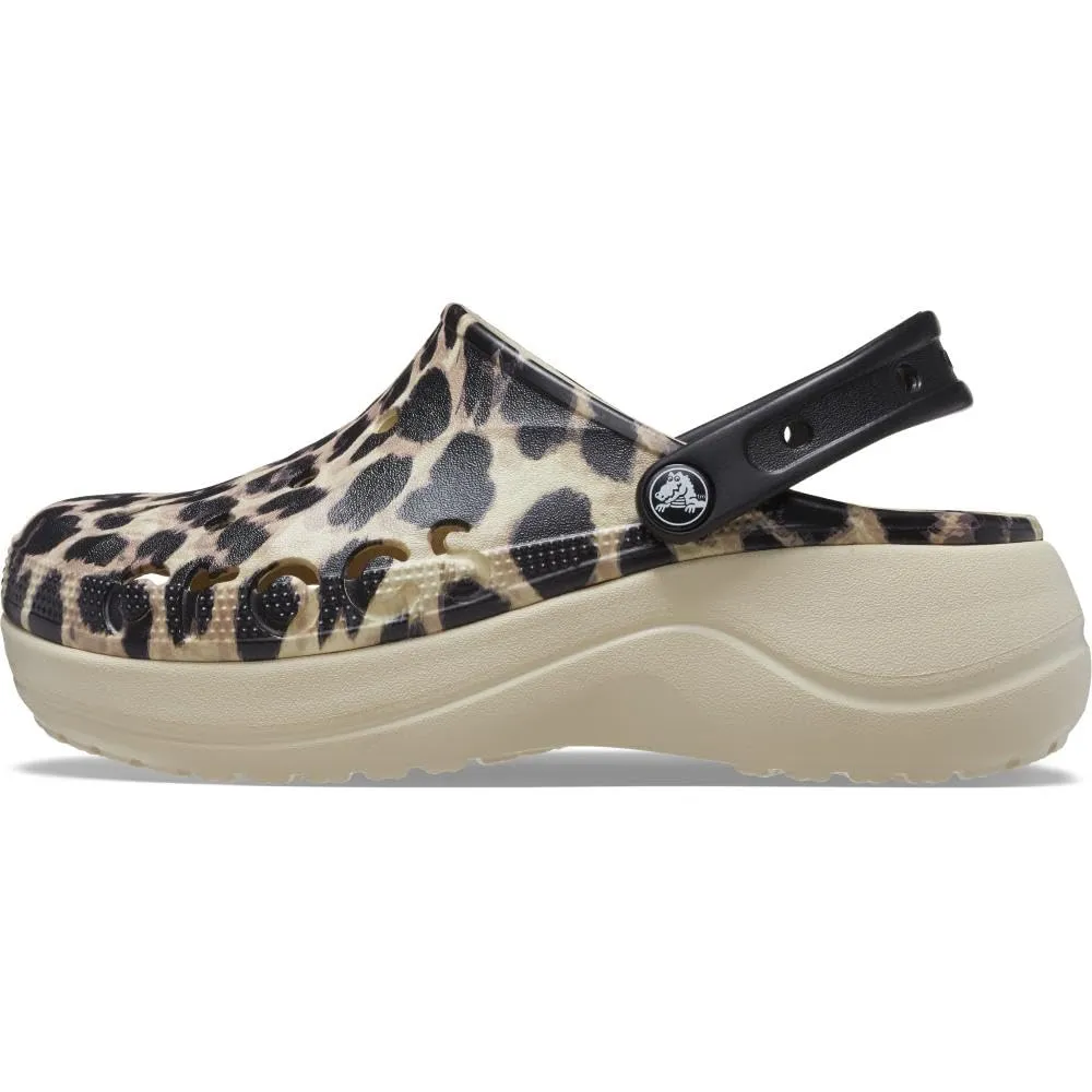 crocs Womens Baya Platform Printed Clog Leopard Clog - 3 UK (W5) (208712-90L)