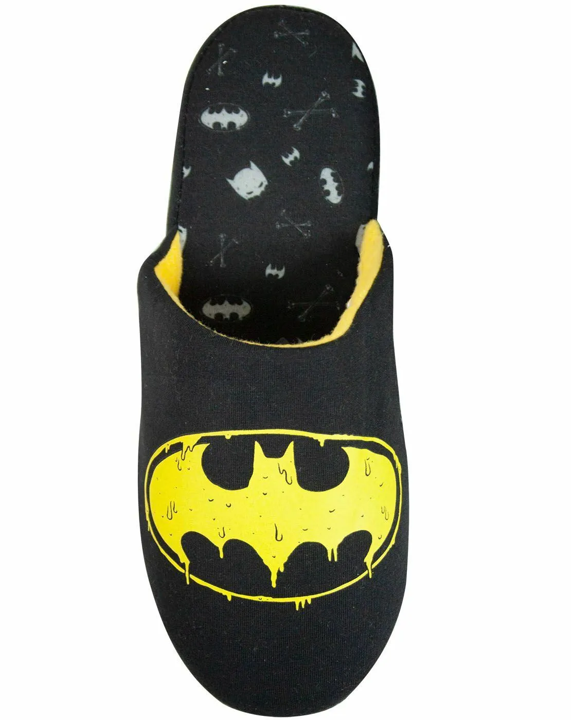 DC Comics Batman Mens Black Mule Slippers