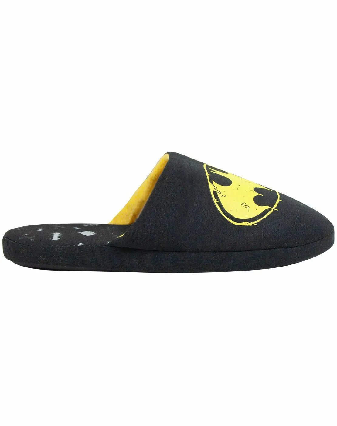 DC Comics Batman Mens Black Mule Slippers