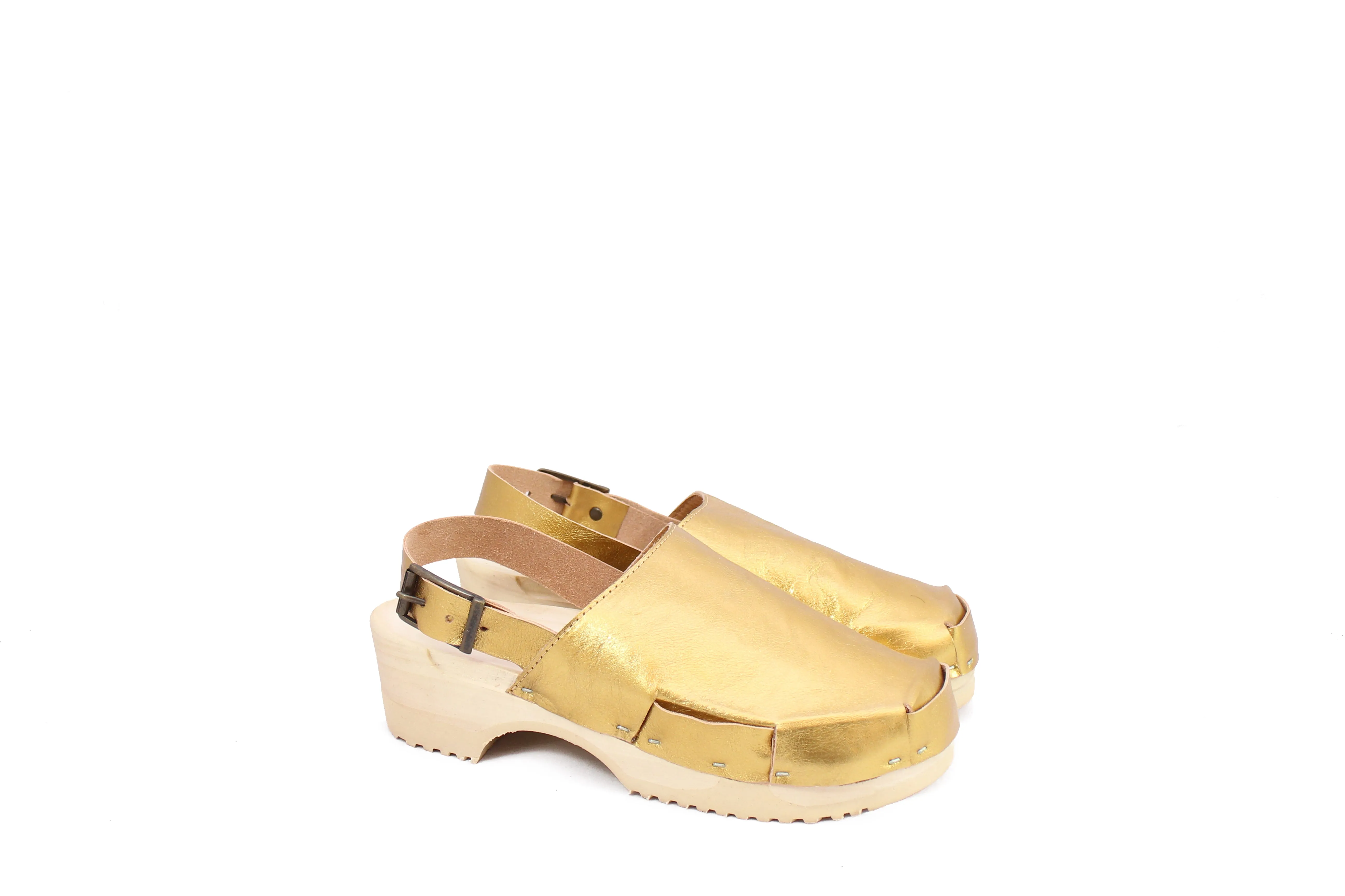 DONAU CLOG STRAP METALLIC GOLD