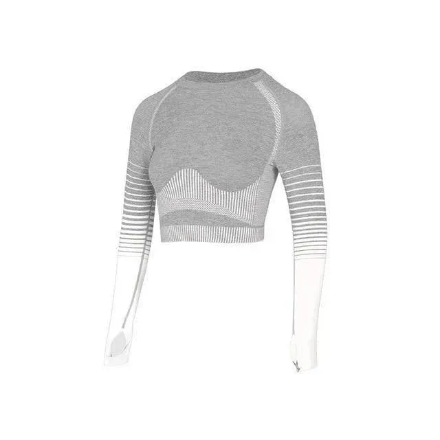 EP Sport Set Women Seamless Yoga Set Women Gym Clothes Long Sleeve