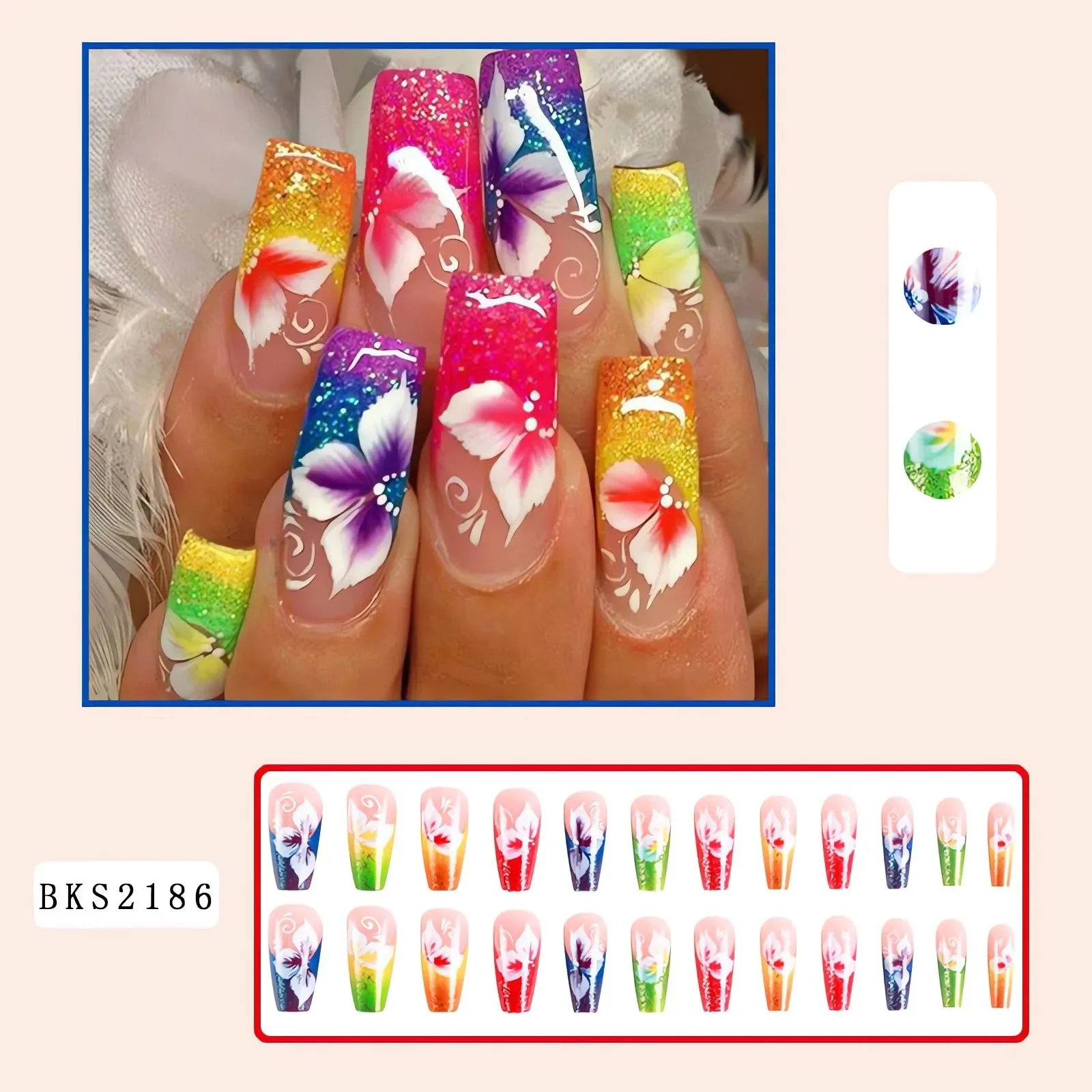 Floral Nail Art Press-Ons