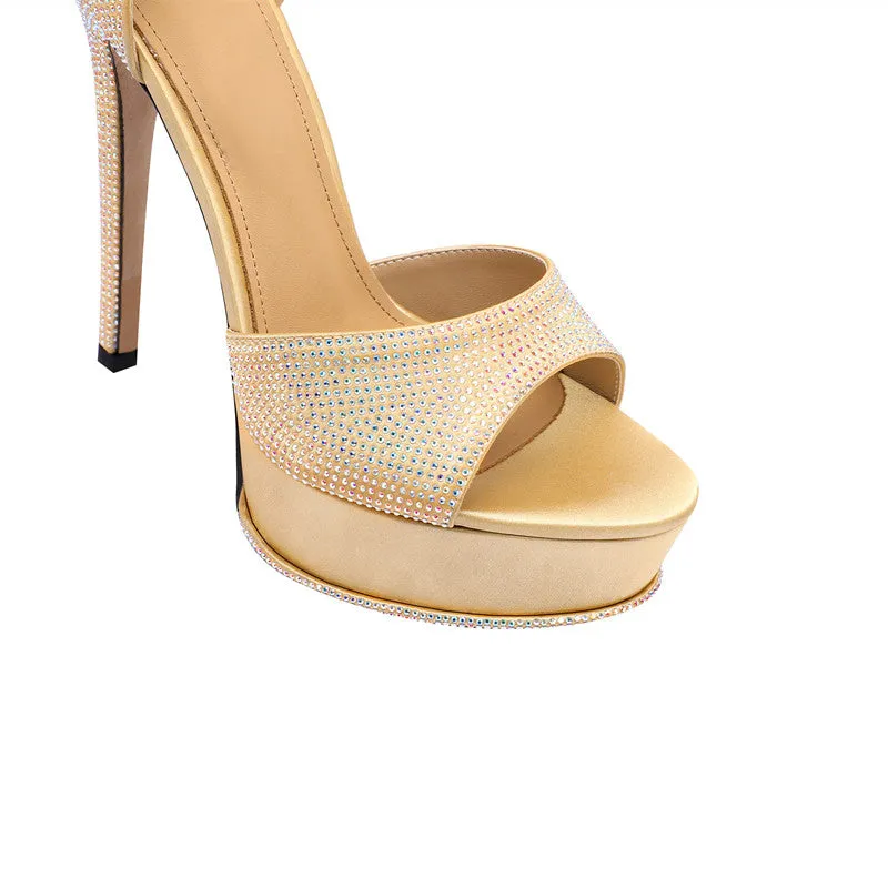 Gold Platform High Heels