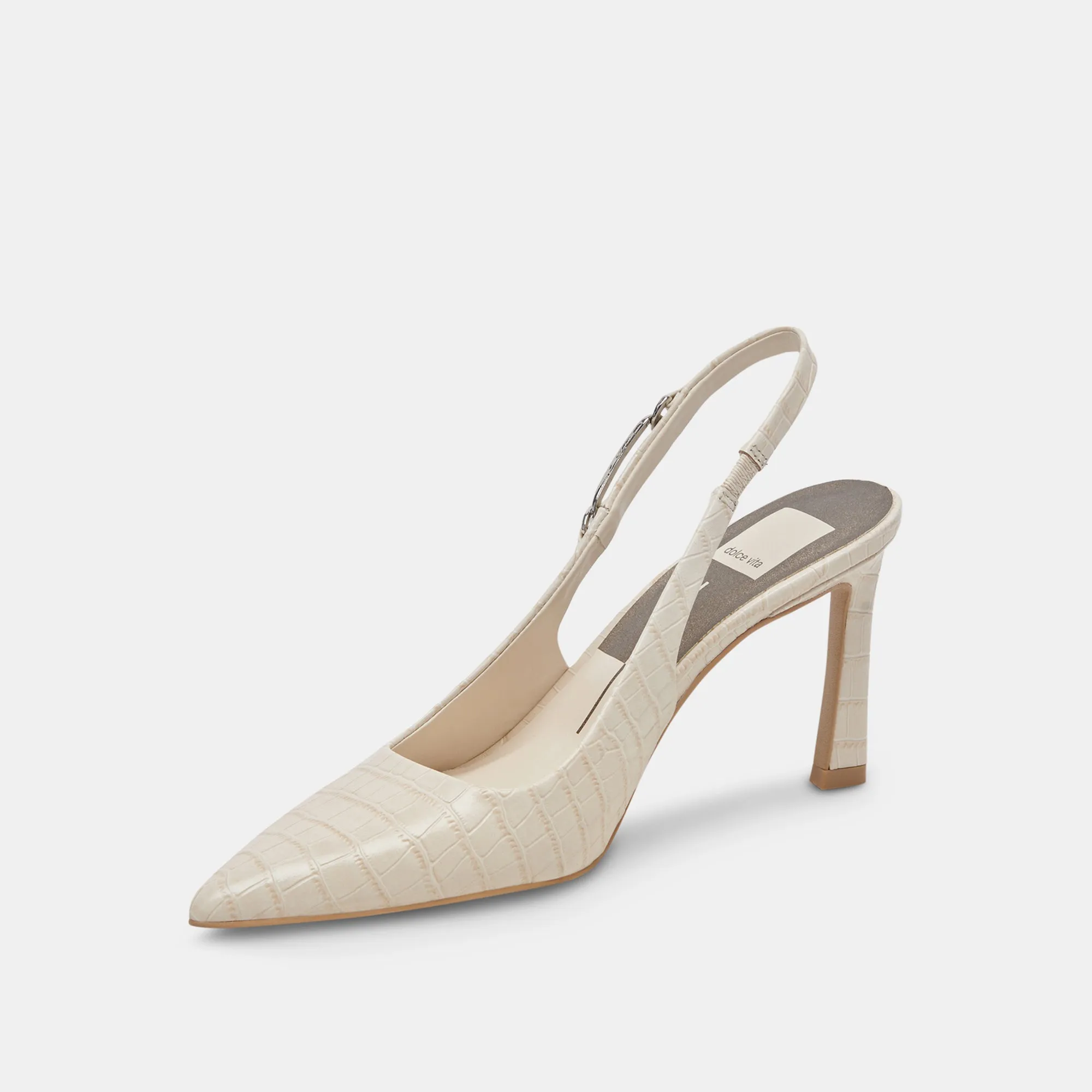 KRISTA HEELS SAND EMBOSSED LEATHER