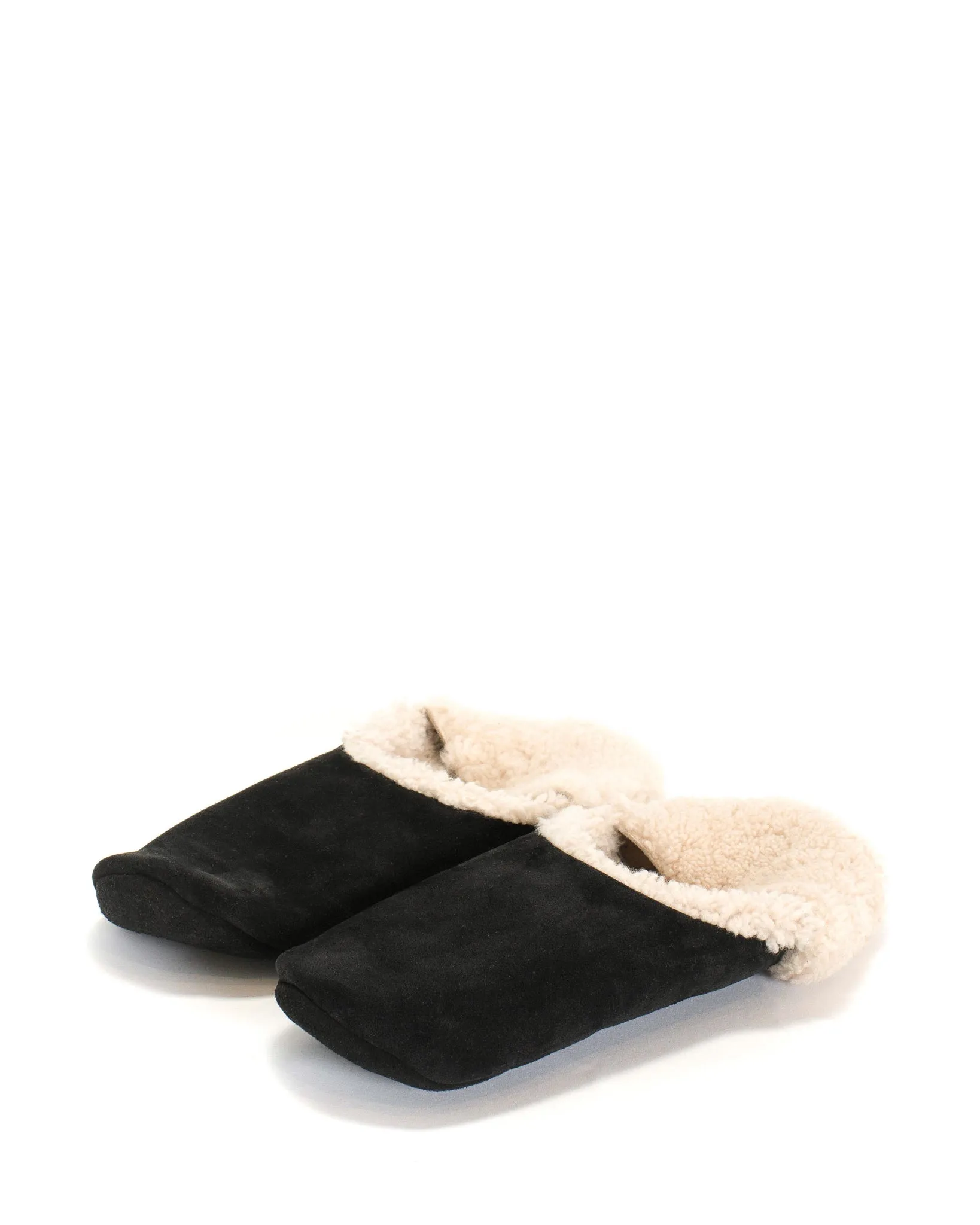 Lambiees shearling Calf suede Black