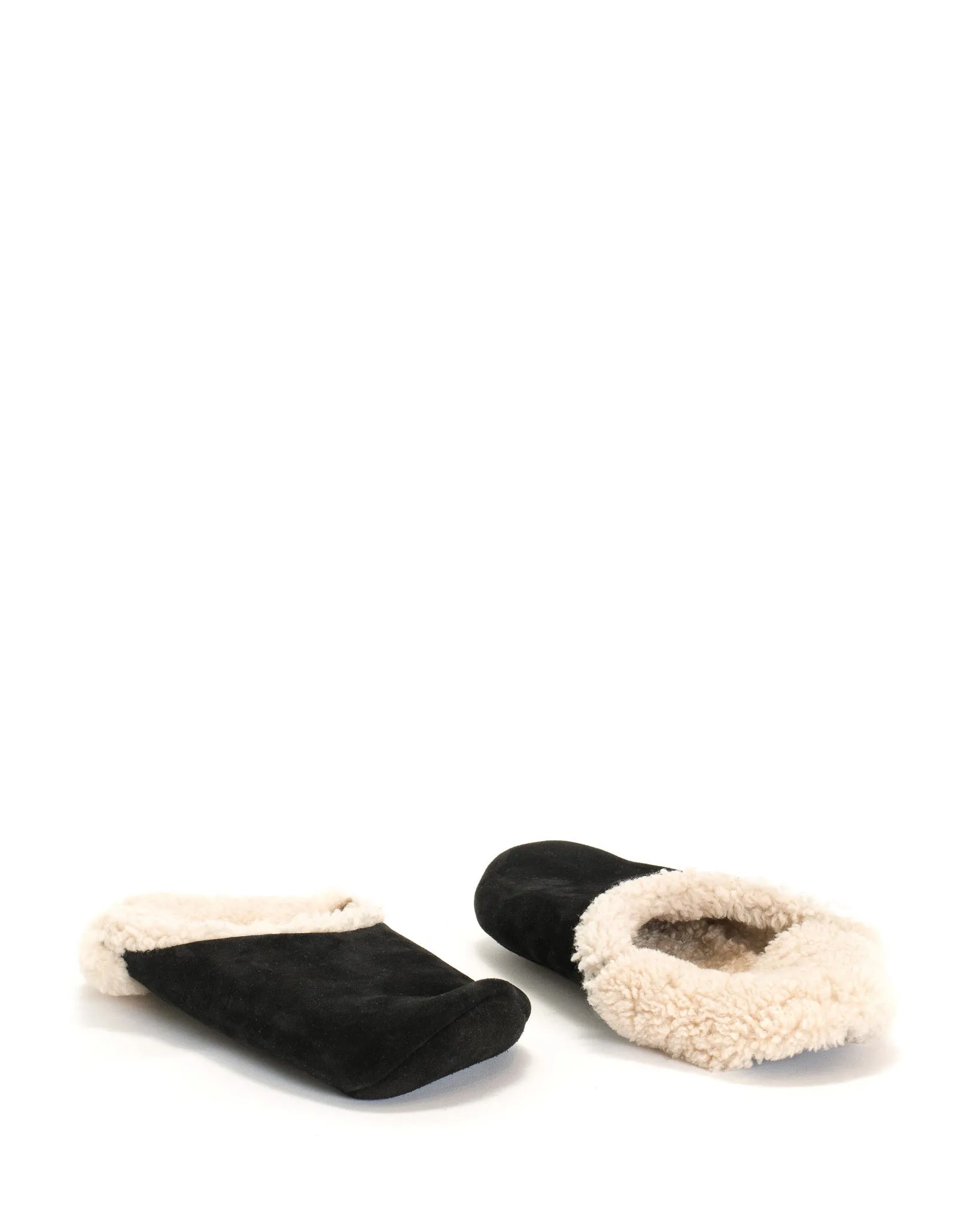 Lambiees shearling Calf suede Black