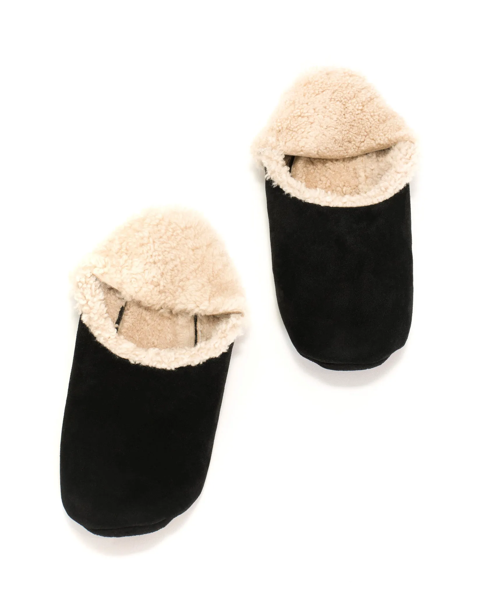 Lambiees shearling Calf suede Black