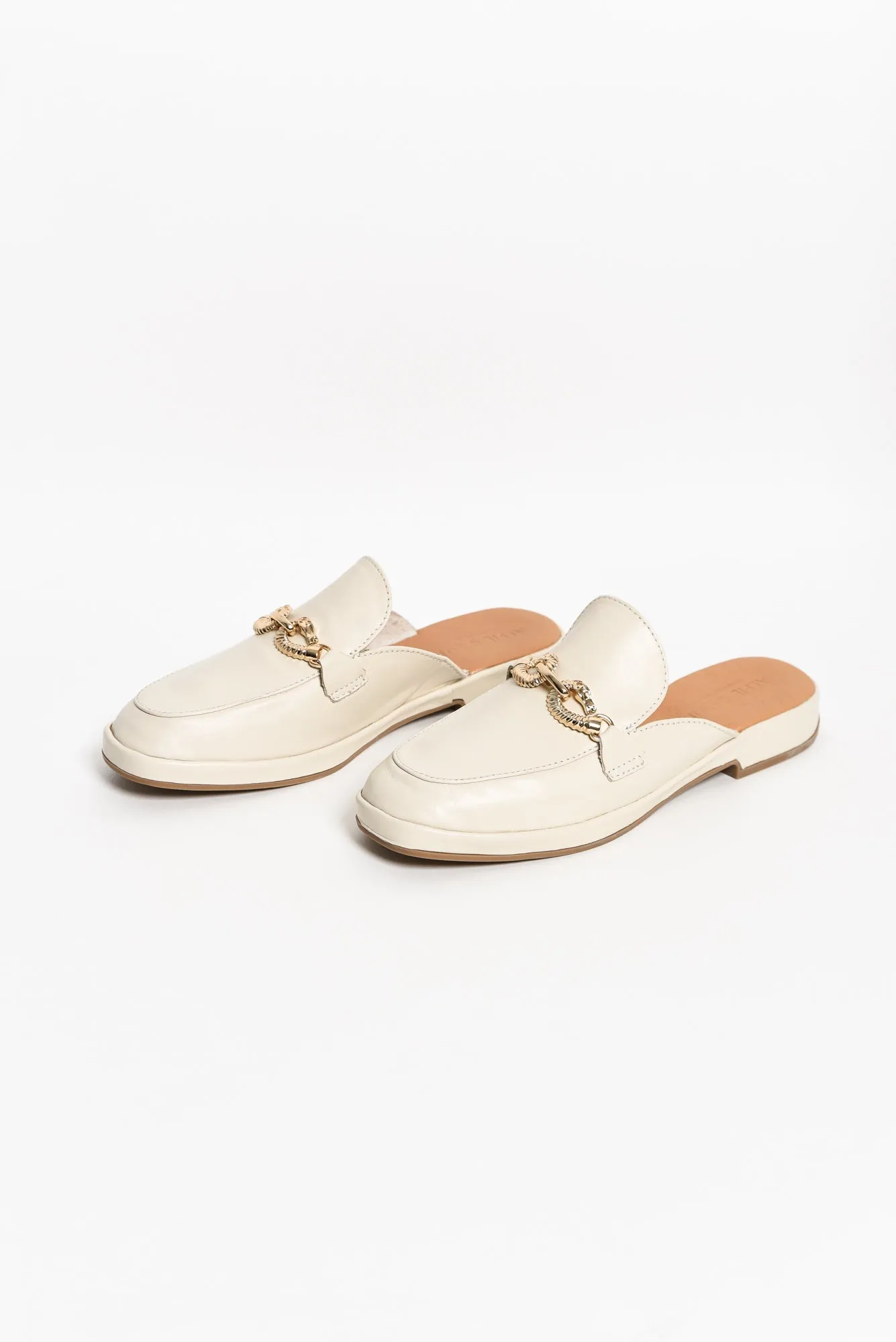 Lifesaver Cream Leather Mule