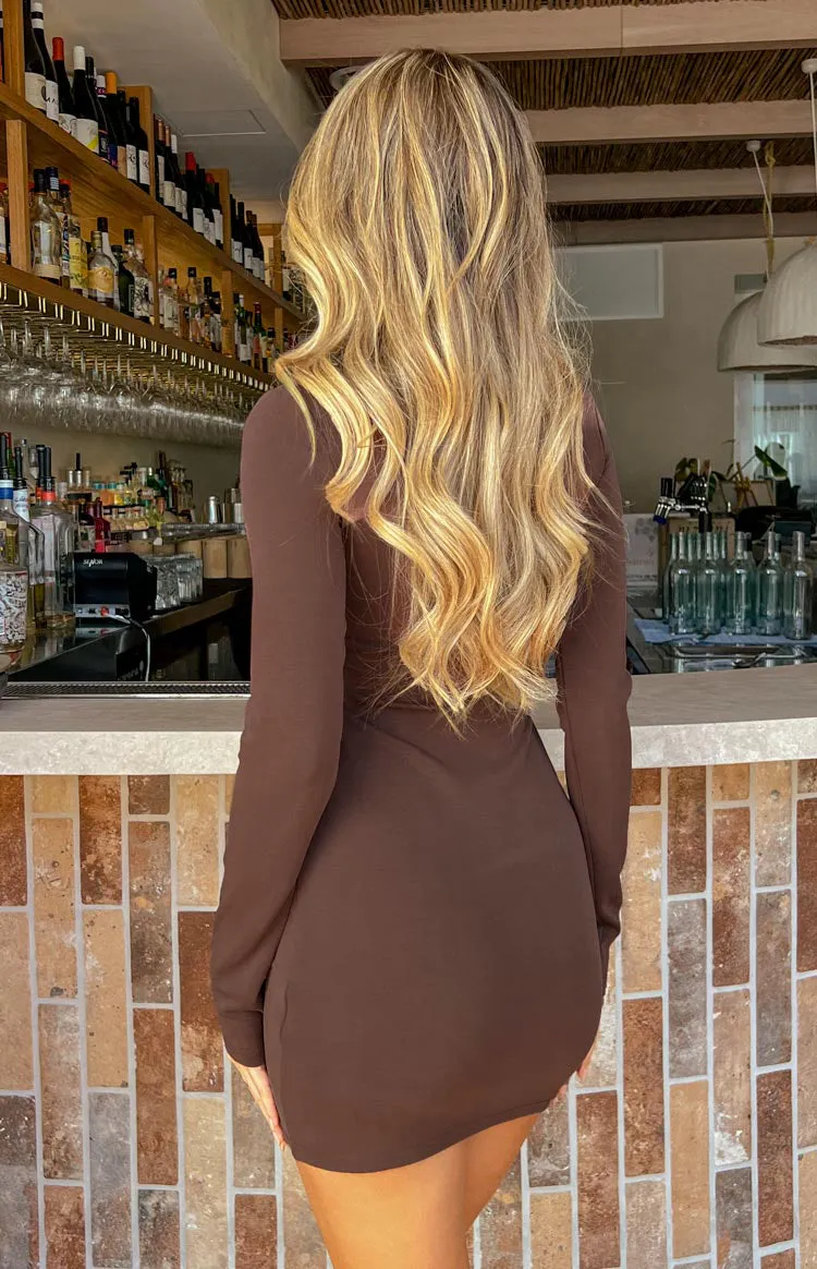 Mackenzie Chocolate Mini Dress