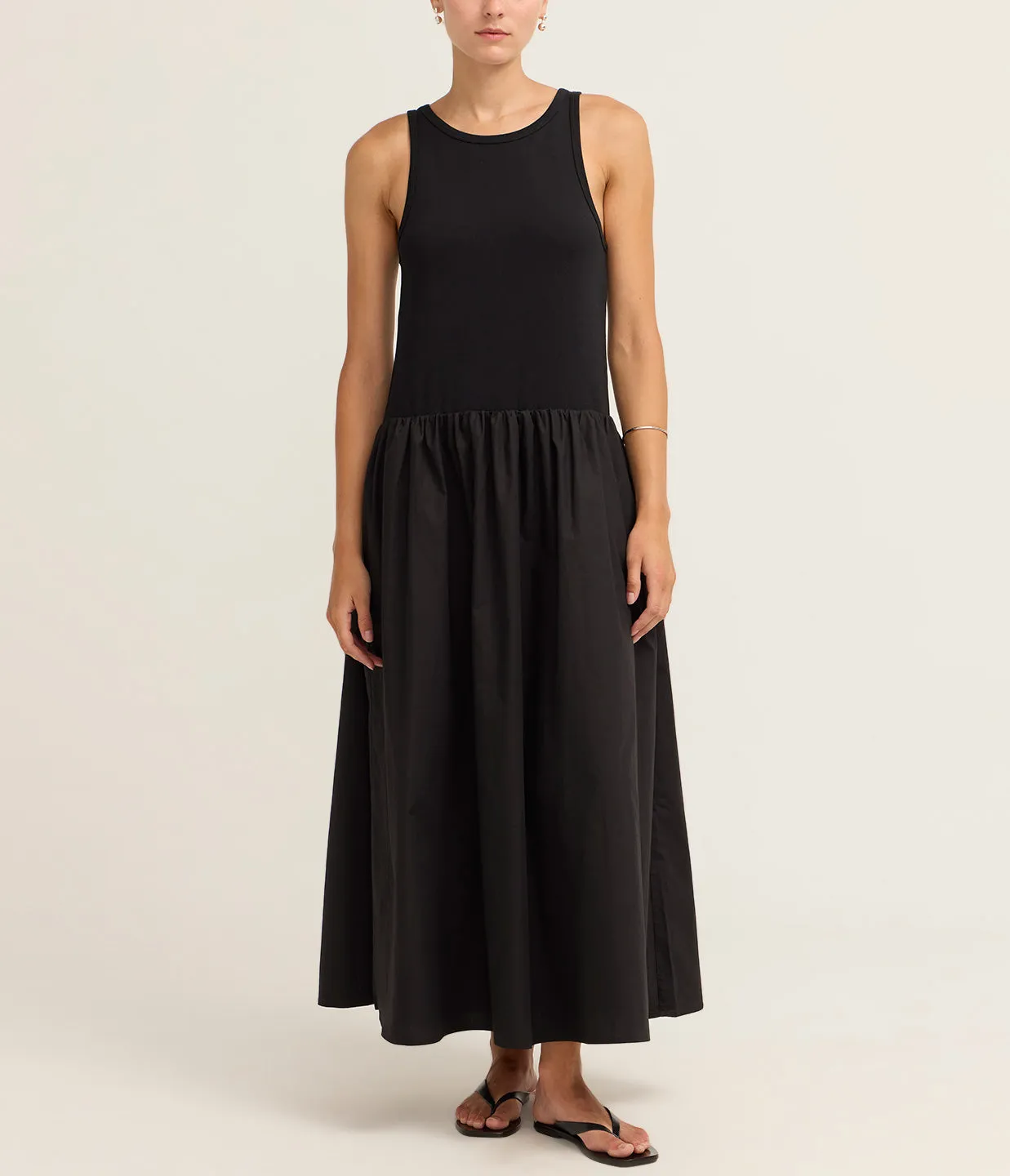 Marlo Sleeveless Maxi Dress in Noir