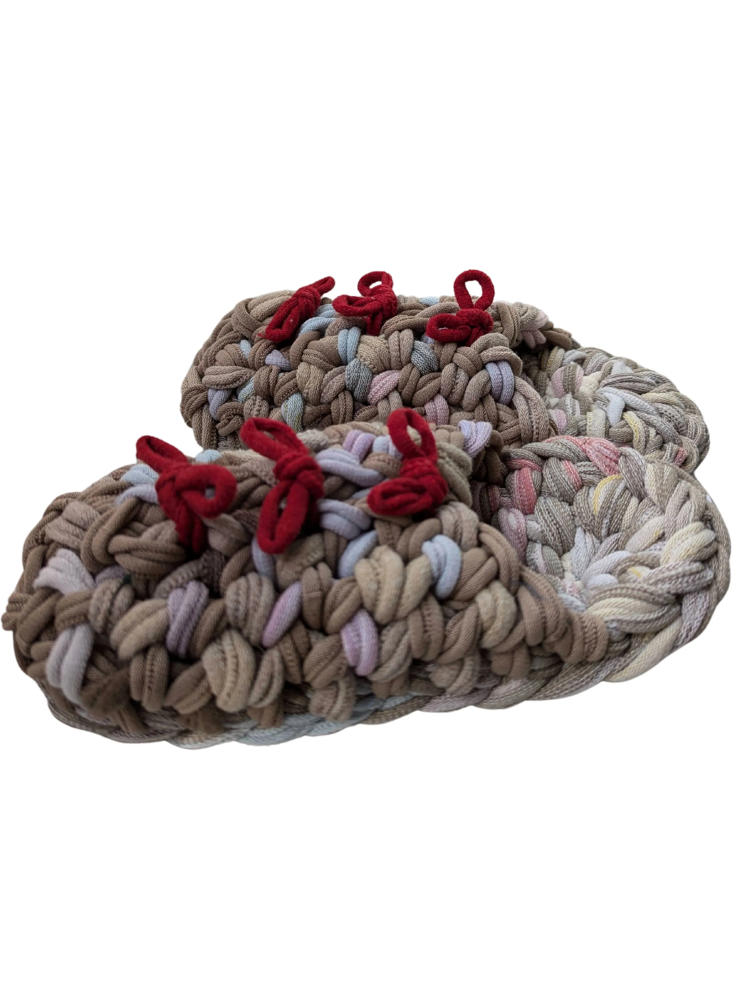 Medium | Knit up-cycle slippers 2024-M102 [Medium]