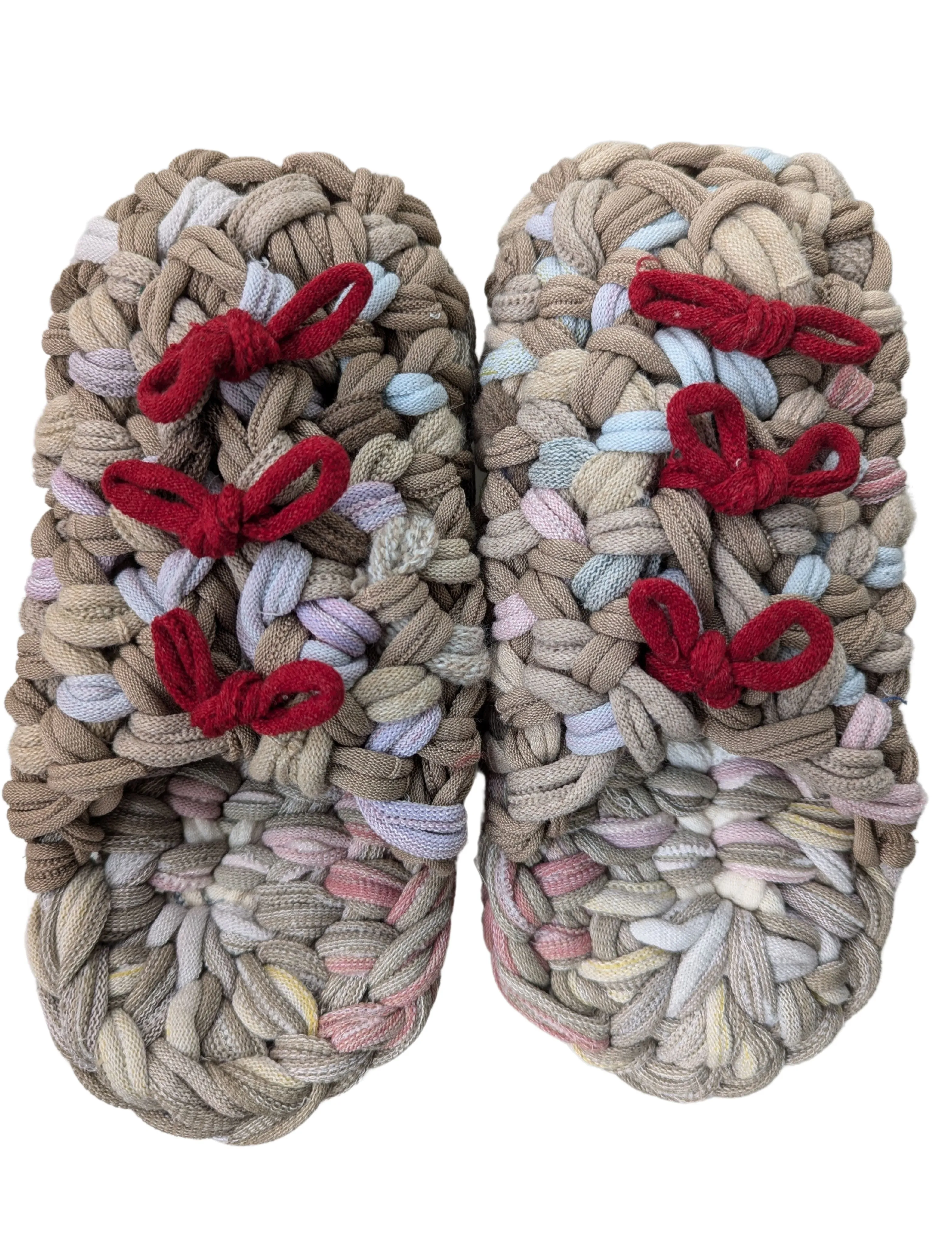 Medium | Knit up-cycle slippers 2024-M102 [Medium]