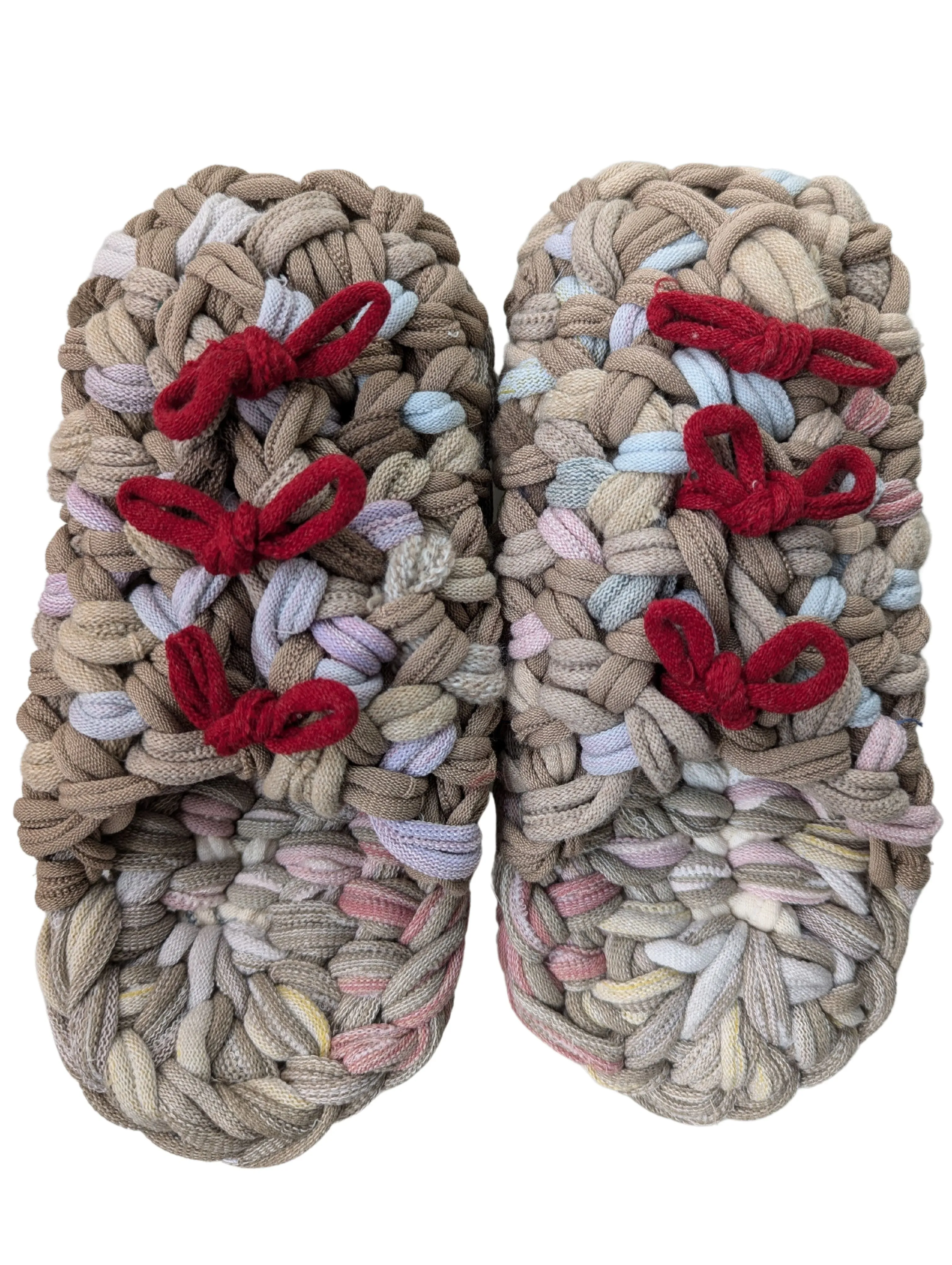 Medium | Knit up-cycle slippers 2024-M102 [Medium]