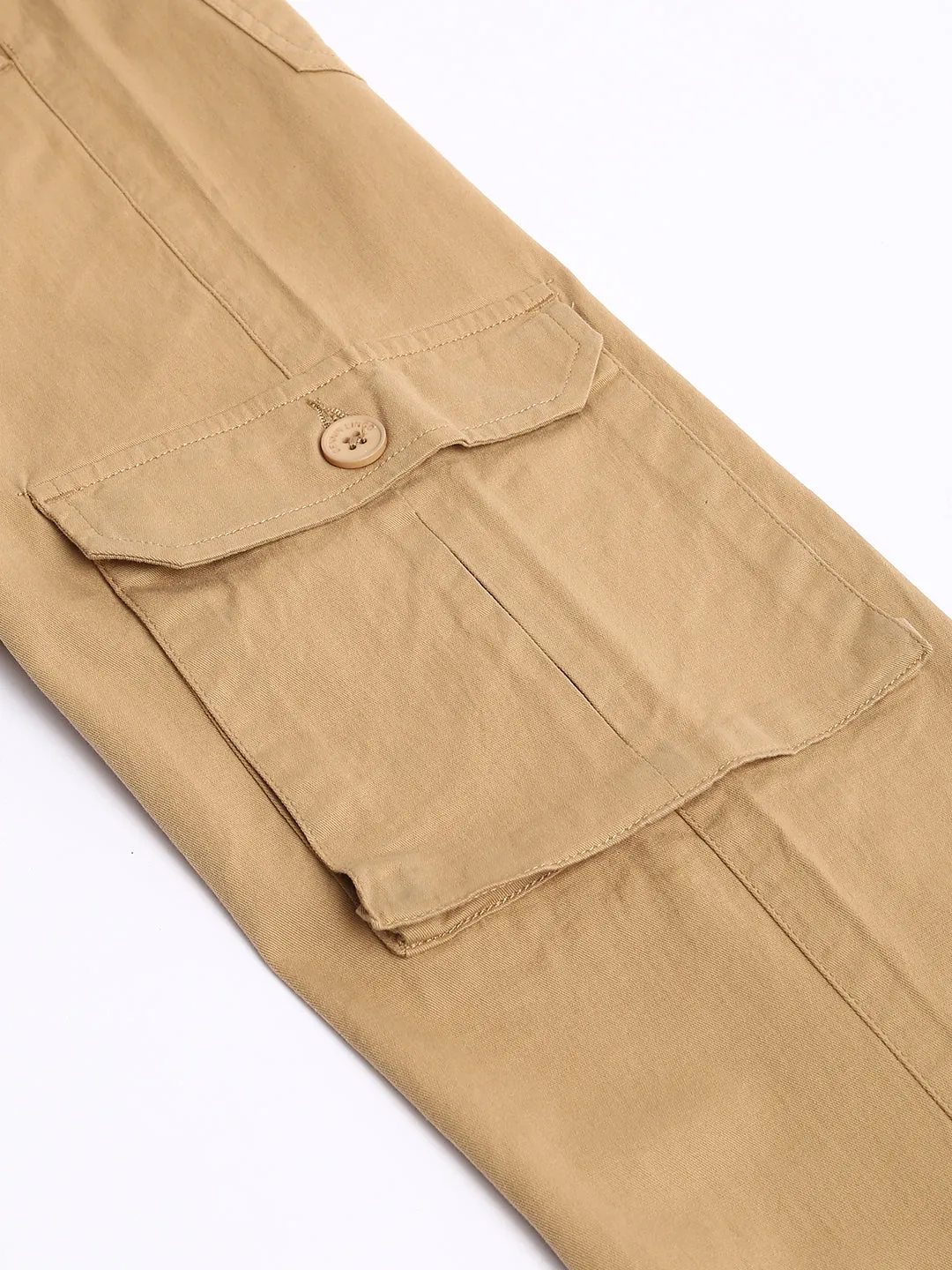 Men's Tapered Fit Cotton Cargo (Dark Khaki)