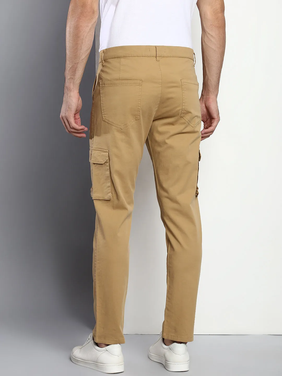 Men's Tapered Fit Cotton Cargo (Dark Khaki)