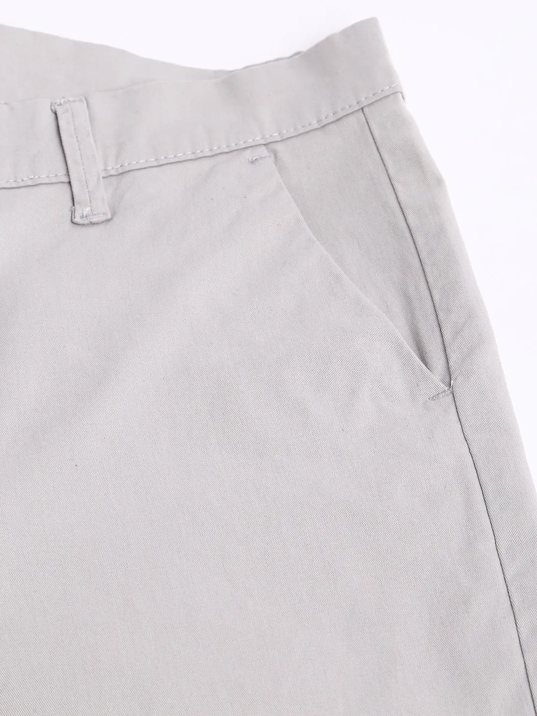 Men's Tapered Fit Cotton Chinos (Light Grey)