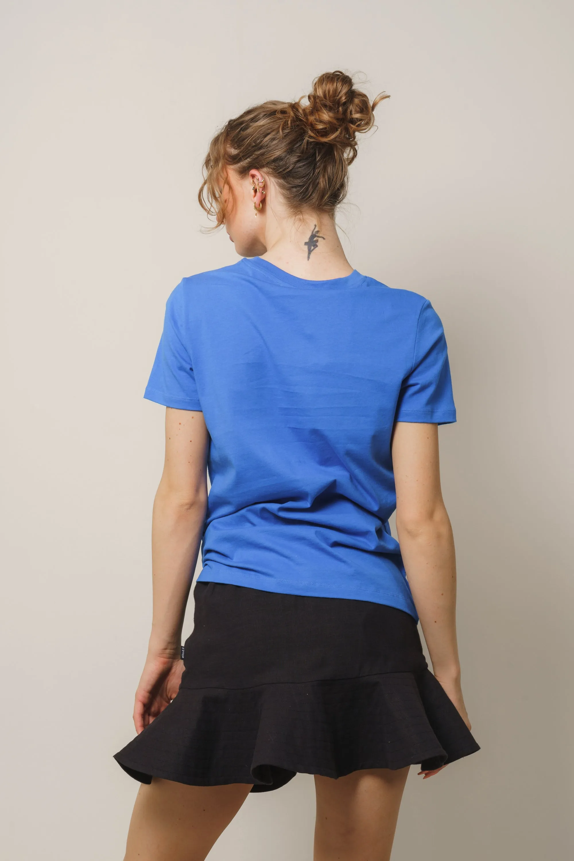 Myessential Ss O-Neck Tee - Nebulas Blue