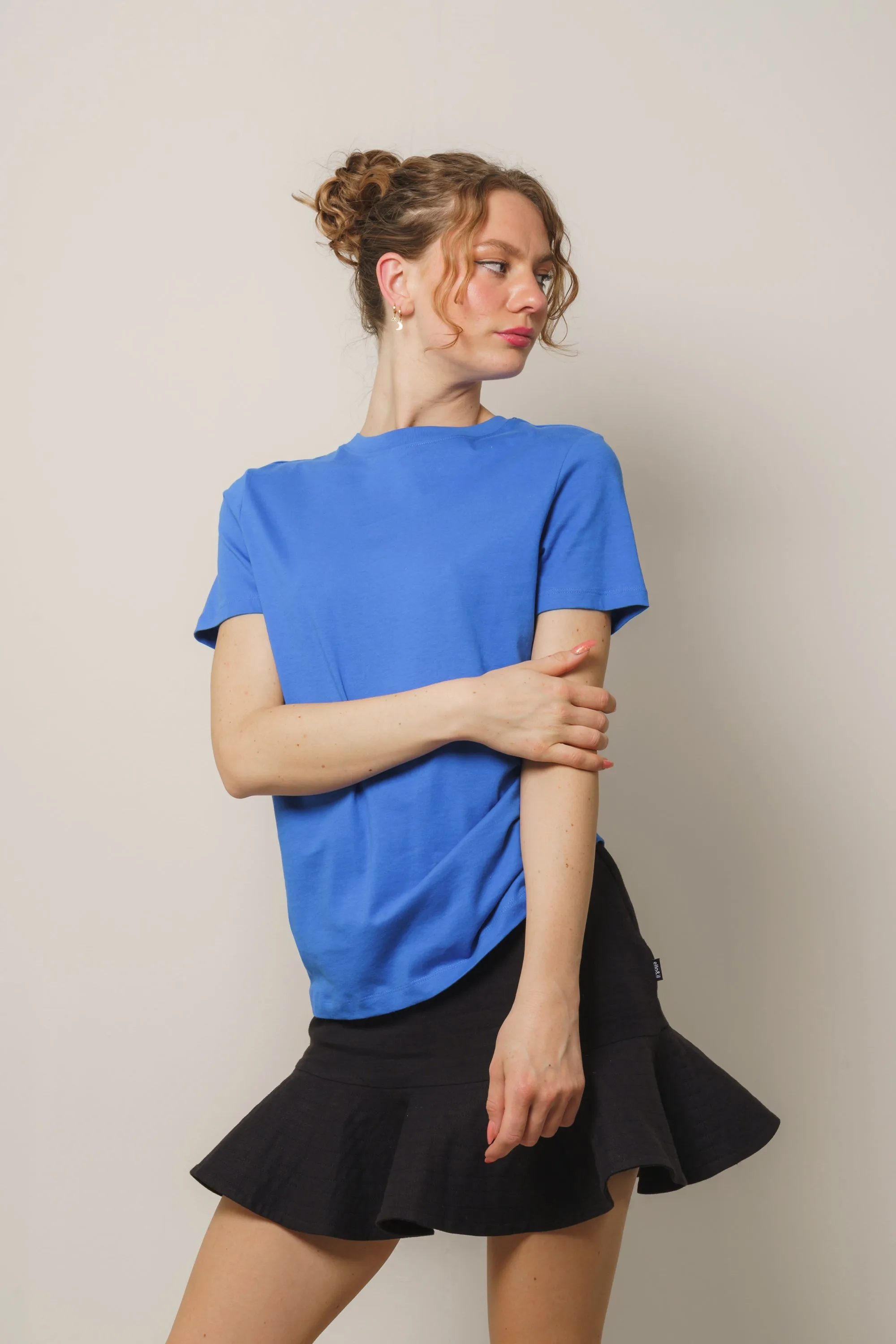 Myessential Ss O-Neck Tee - Nebulas Blue