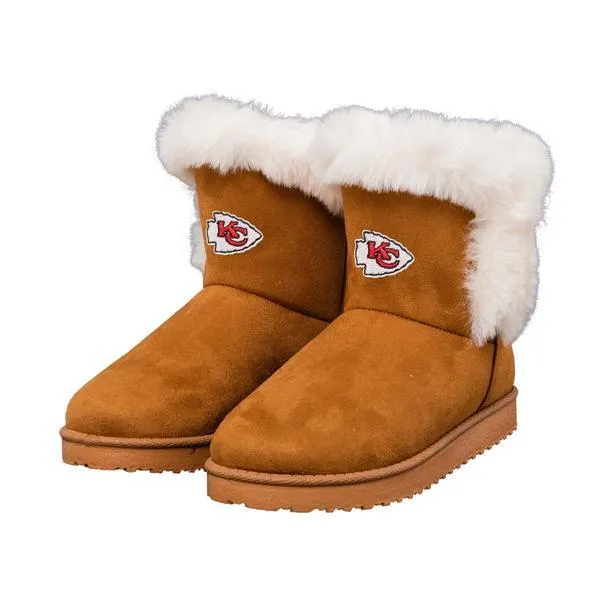 NFL Womens Team White Fur Boots - Pick Your Team