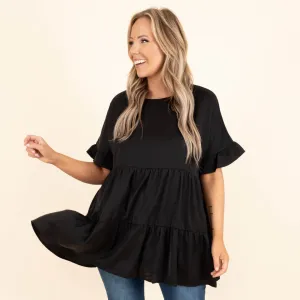 Only In Your Dreams Top, Black