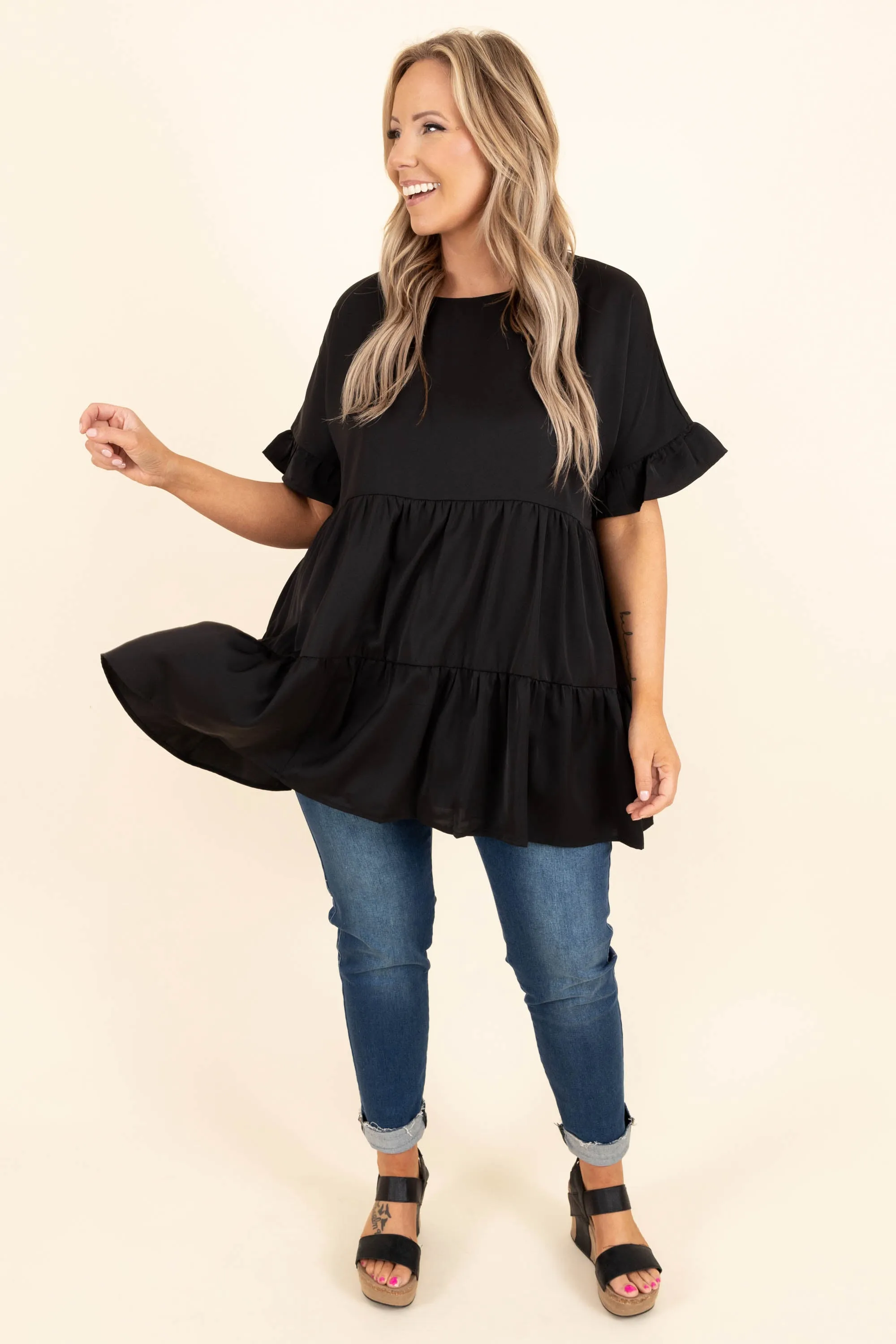 Only In Your Dreams Top, Black