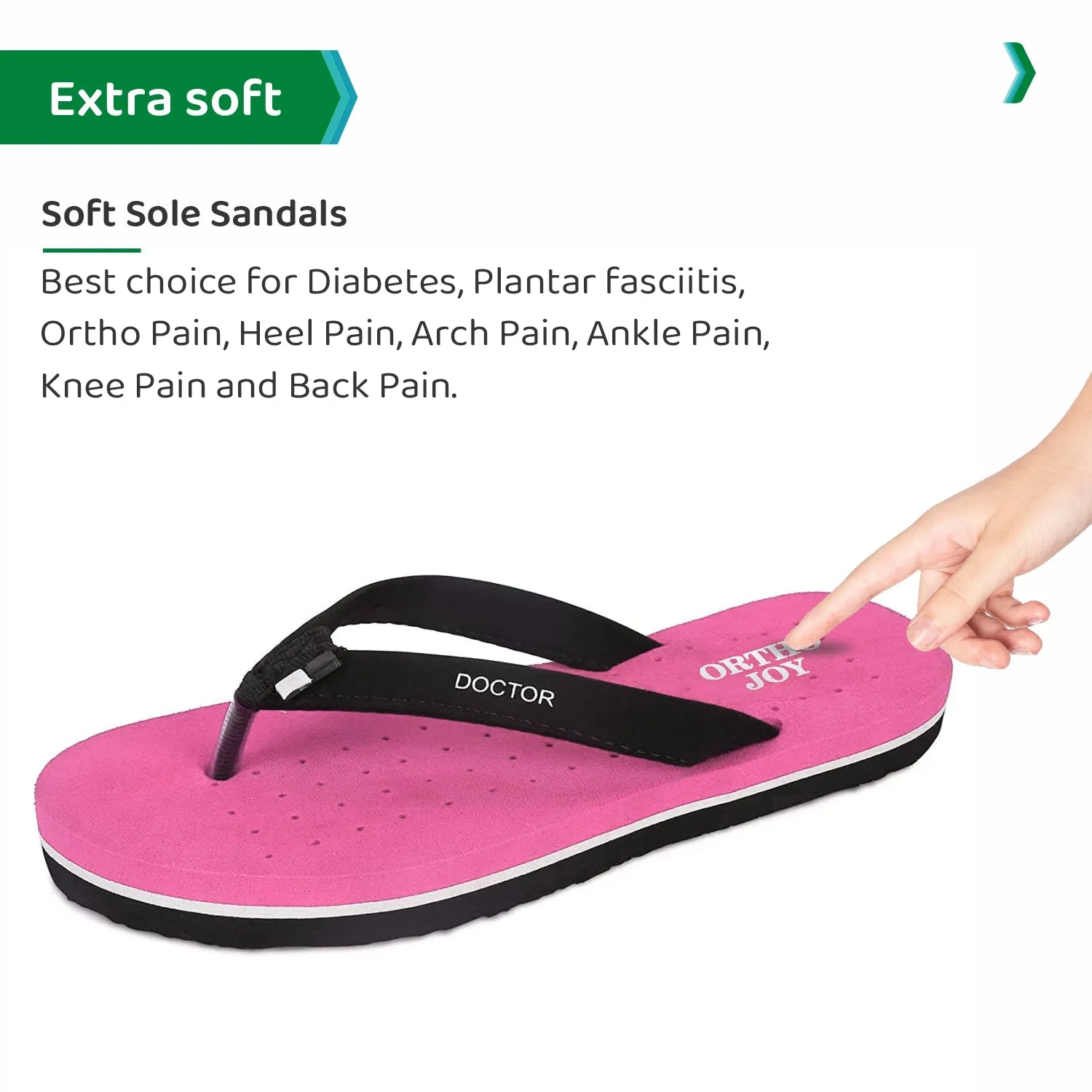 ORTHO JOY Doctor Orthopedic Slippers For Ladies Daily Use.