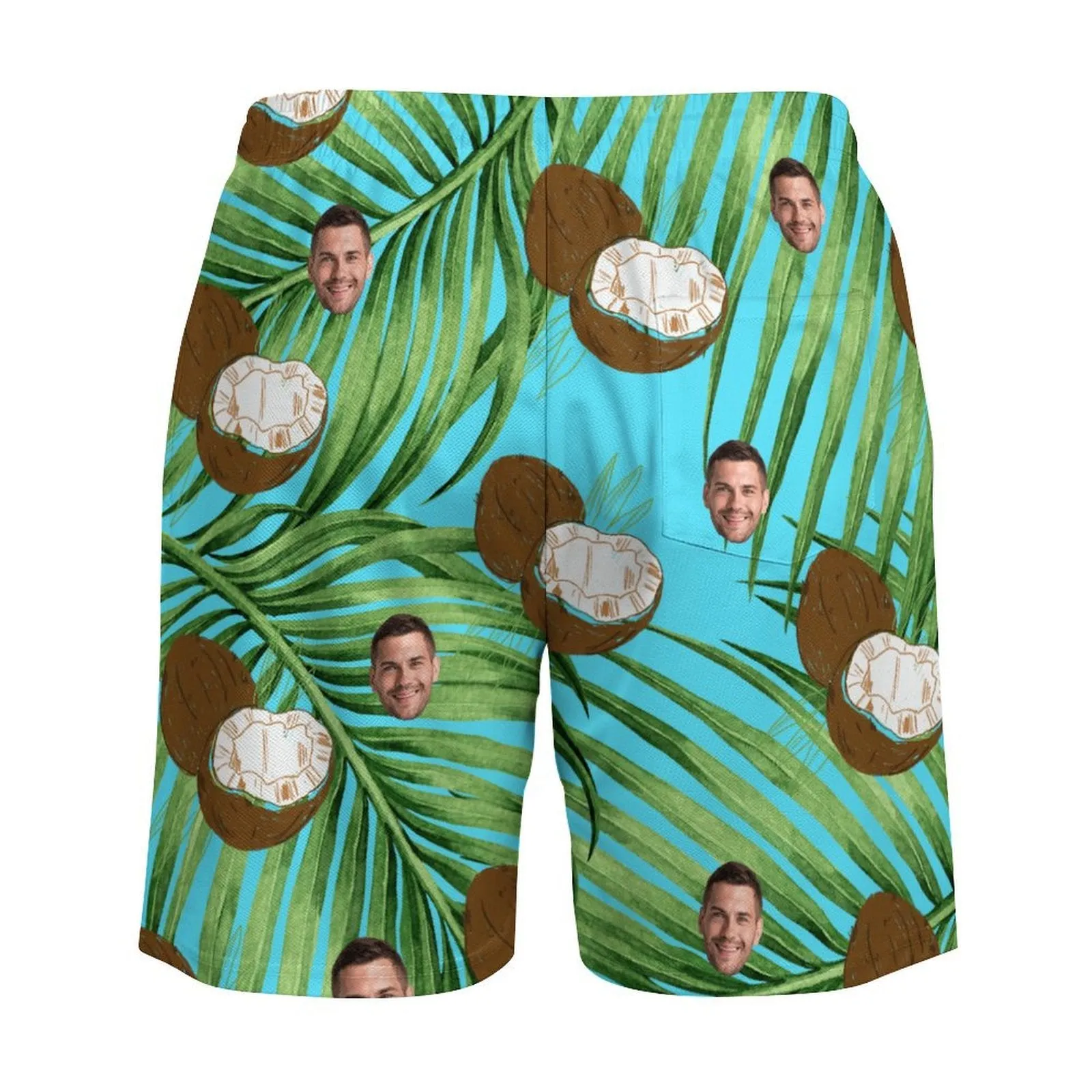 Personalized Face Photo Men's Beach Compression Liner Shorts Summer Trunks