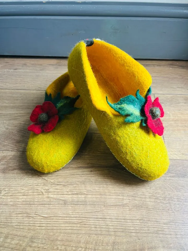 Poppy Flower Slippers