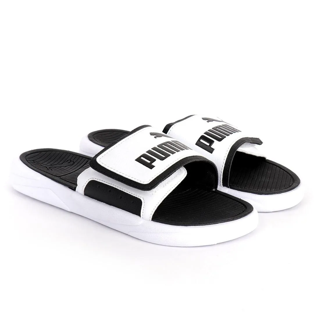 PU Royalcat Comfort Black and White Men's Slide