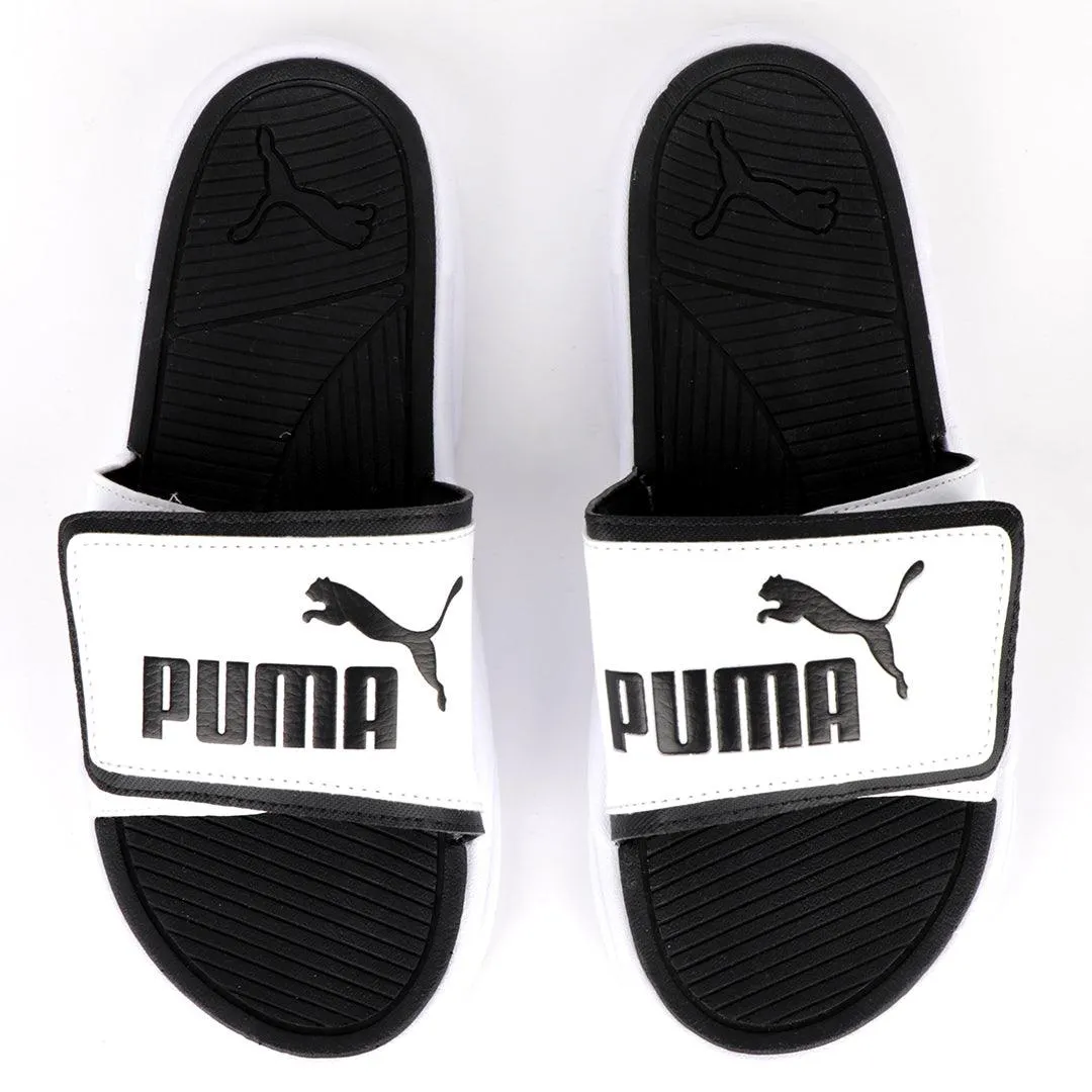 PU Royalcat Comfort Black and White Men's Slide