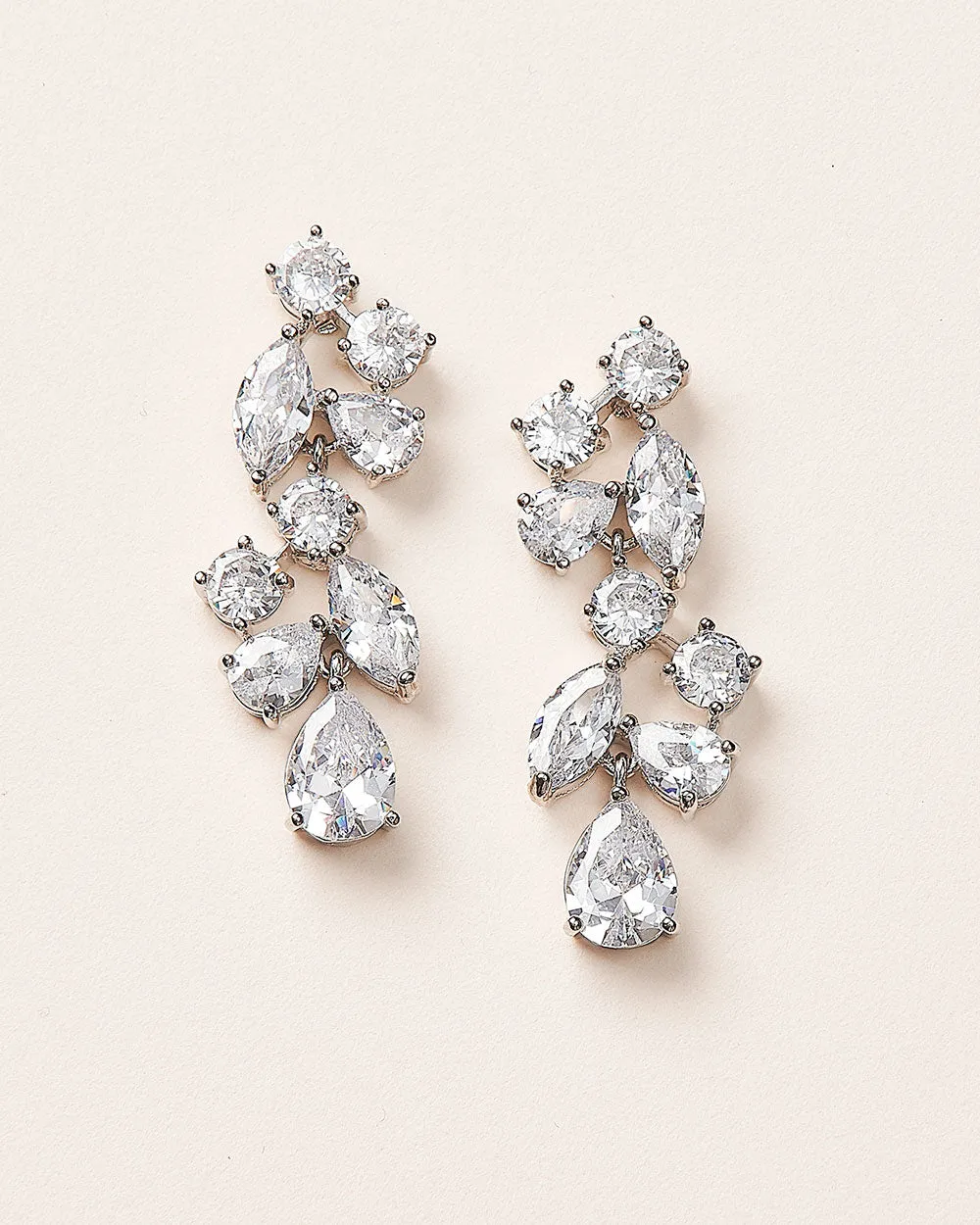 Scattered Vine CZ Earrings