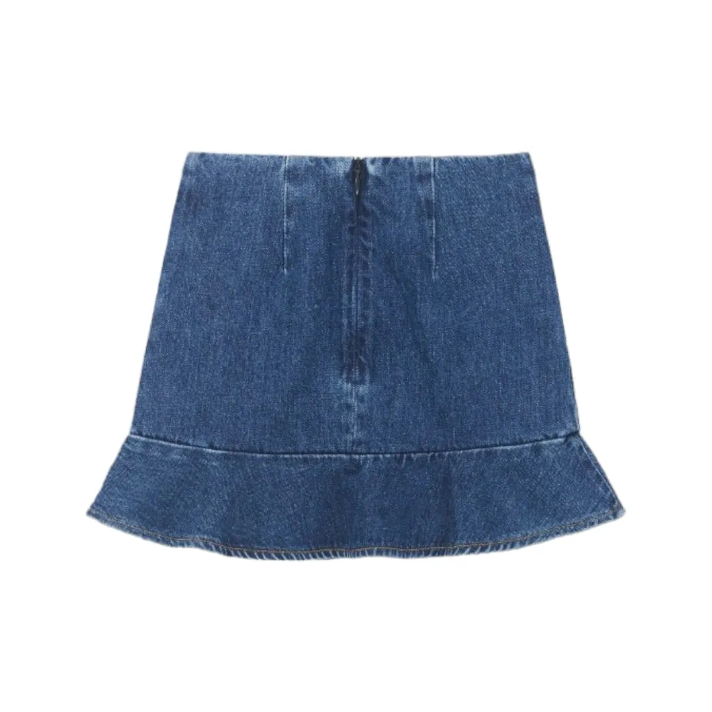 Self Portrait Kids Blue Denim Mini Skirt