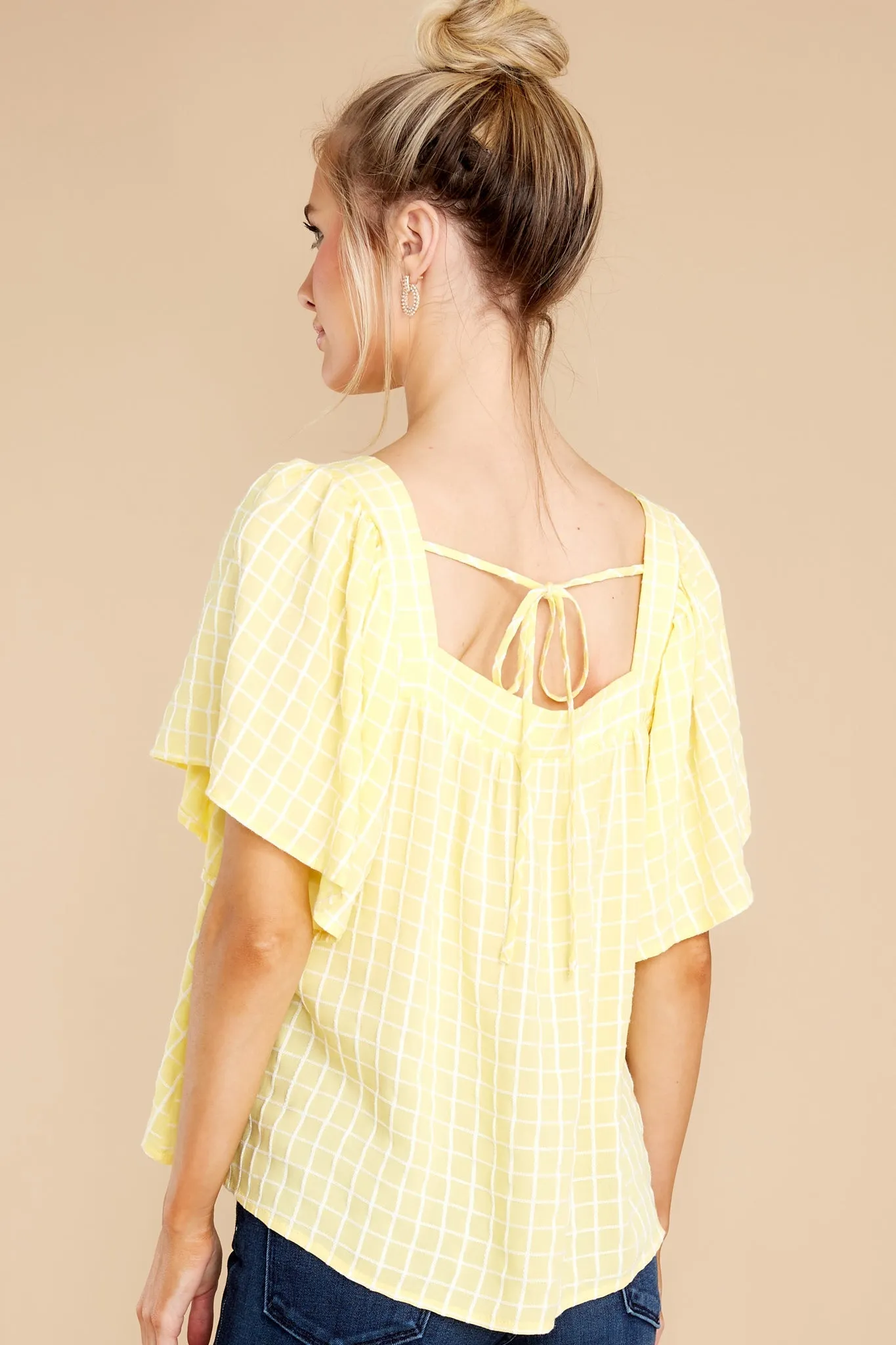 Simple Perfection Yellow Print Blouse